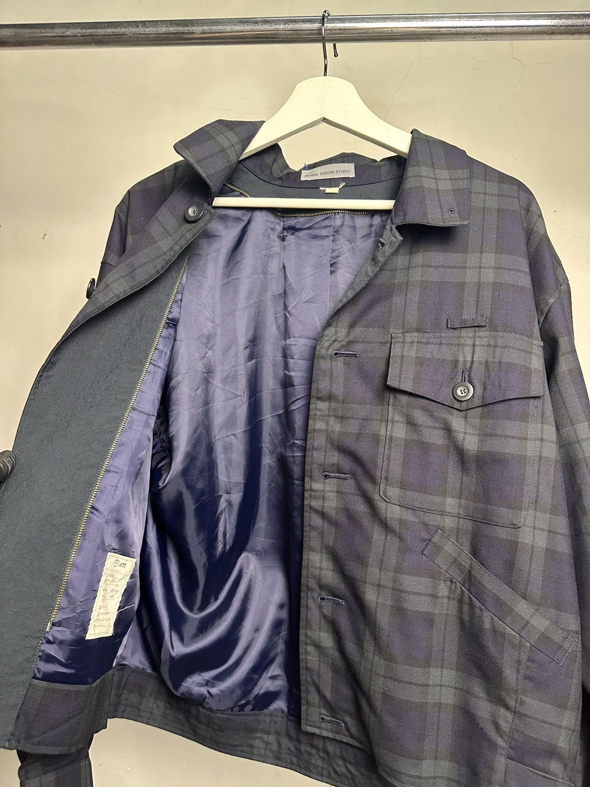 Issey Miyake 80’s Miyake Design Studio Tartan Bomber Jacket Size US L / EU 52-54 / 3 - 20 Thumbnail