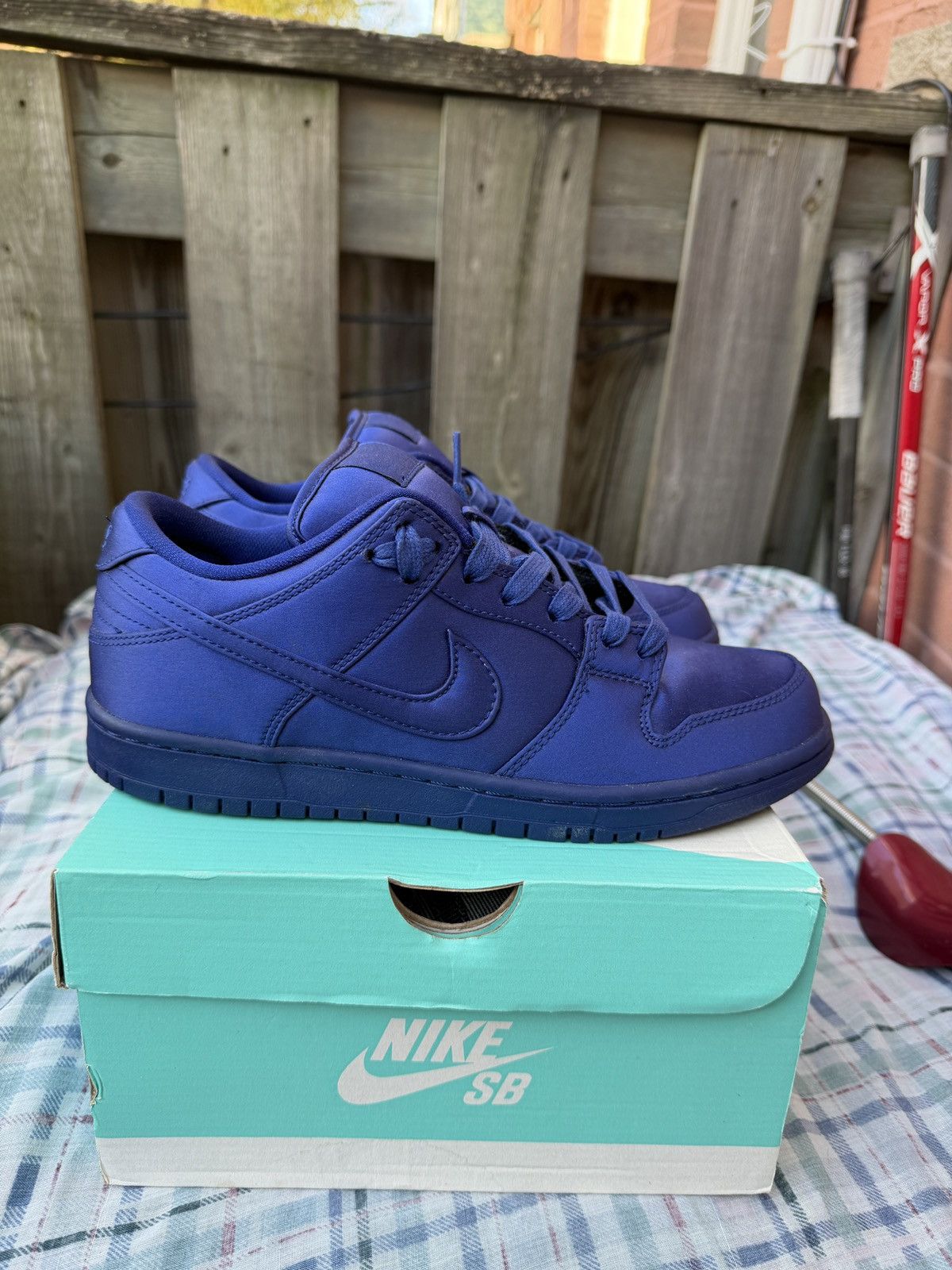 Nike Nike Dunk SB Low NBA Deep Royal Blue Satin Size US 8 / EU 41 - 10 Thumbnail