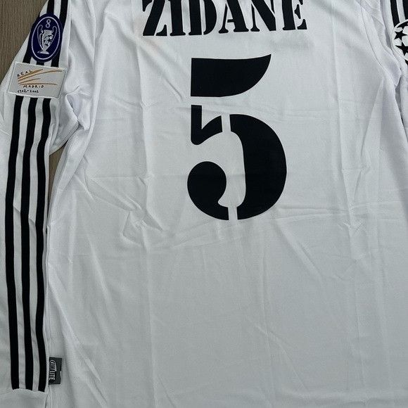Adidas Zidane #5 Real Madrid Home Retro Jersey 2002 UCL Final White Size US XL / EU 56 / 4 - 6 Thumbnail