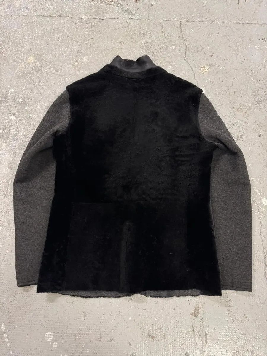 Emporio Armani FW2013 Emporio Armani Black Sherling Wool Sleeves Jacket Size US L / EU 52-54 / 3 - 4 Thumbnail