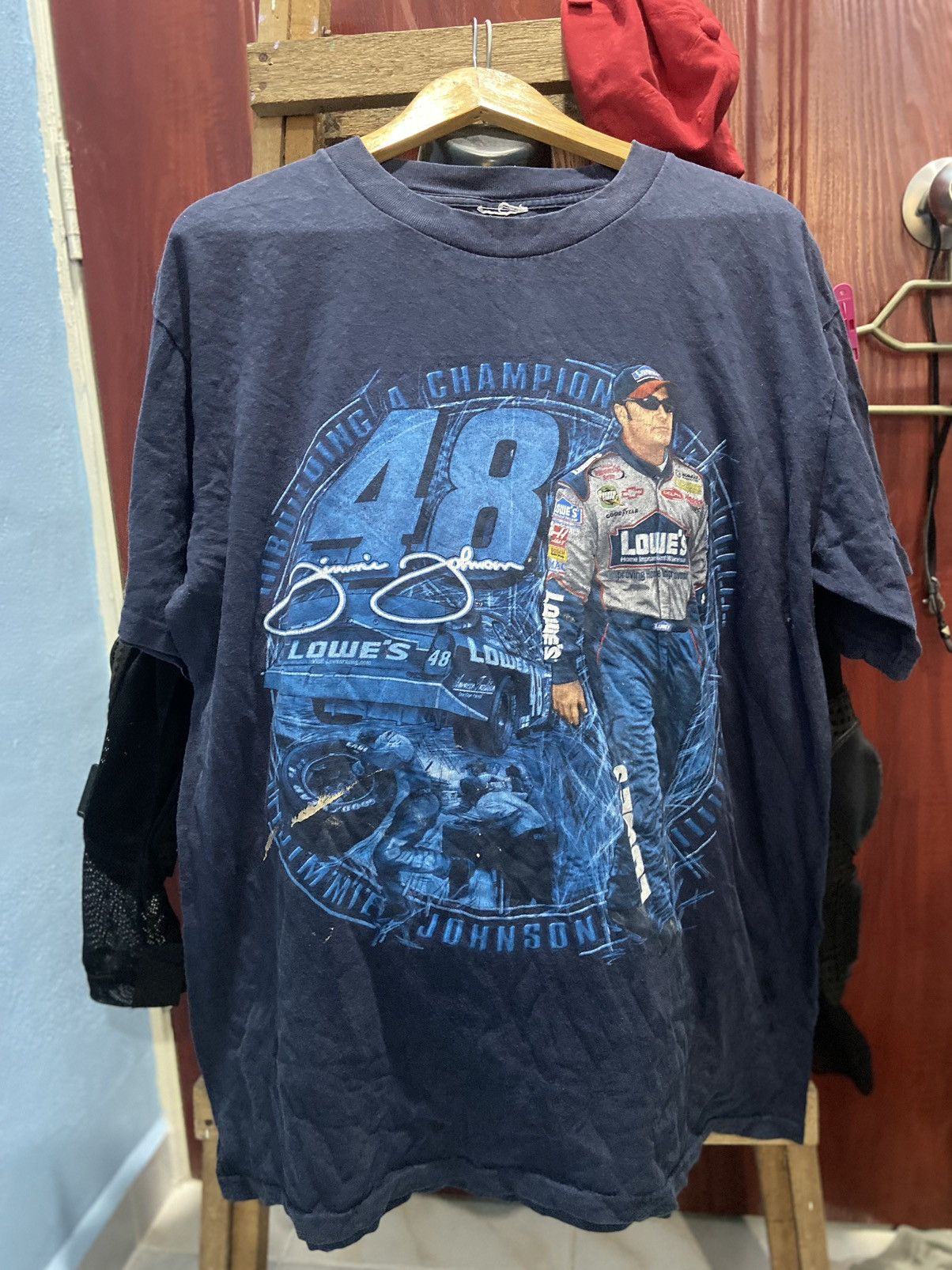 NASCAR × Vintage Vintage nascar overprint by jimme Johnson LOWE's Size US L / EU 52-54 / 3 - 1 Thumbnail