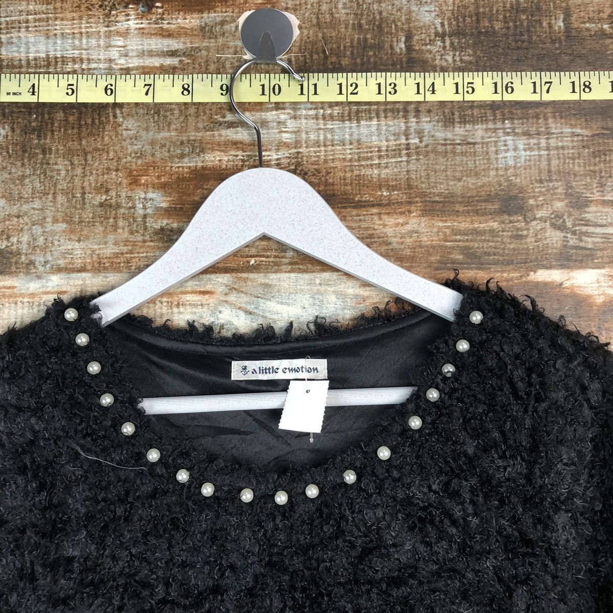 Homespun Knitwear × Japanese Brand DLL A Little Emotion Black Mohair Knitwear #C059 Size S / US 4 / IT 40 - 4 Thumbnail