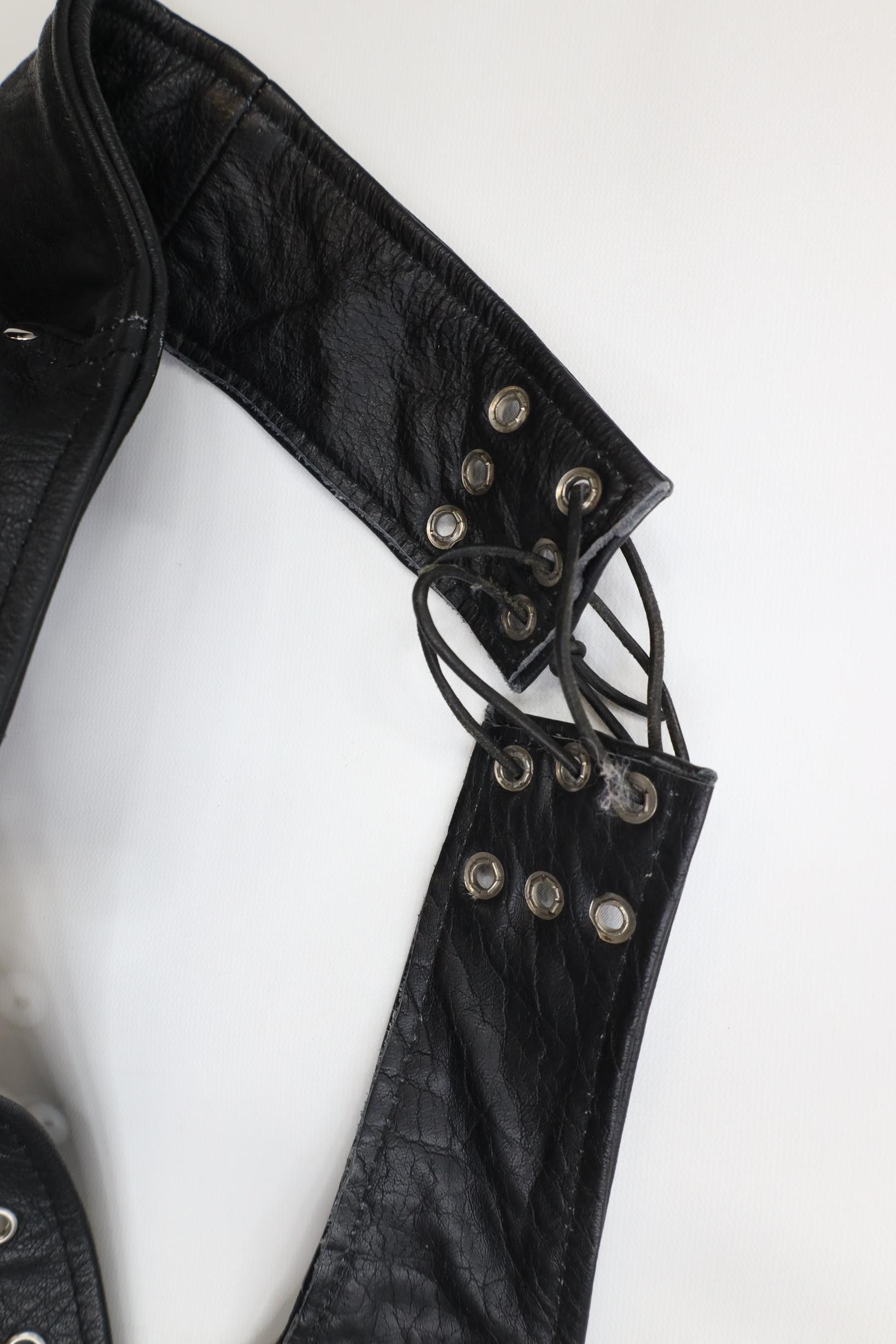 Vintage Vintage 90s Streetwear Leather Motorcycle Riding Chaps Pants Size US 44 / EU 60 - 7 Thumbnail