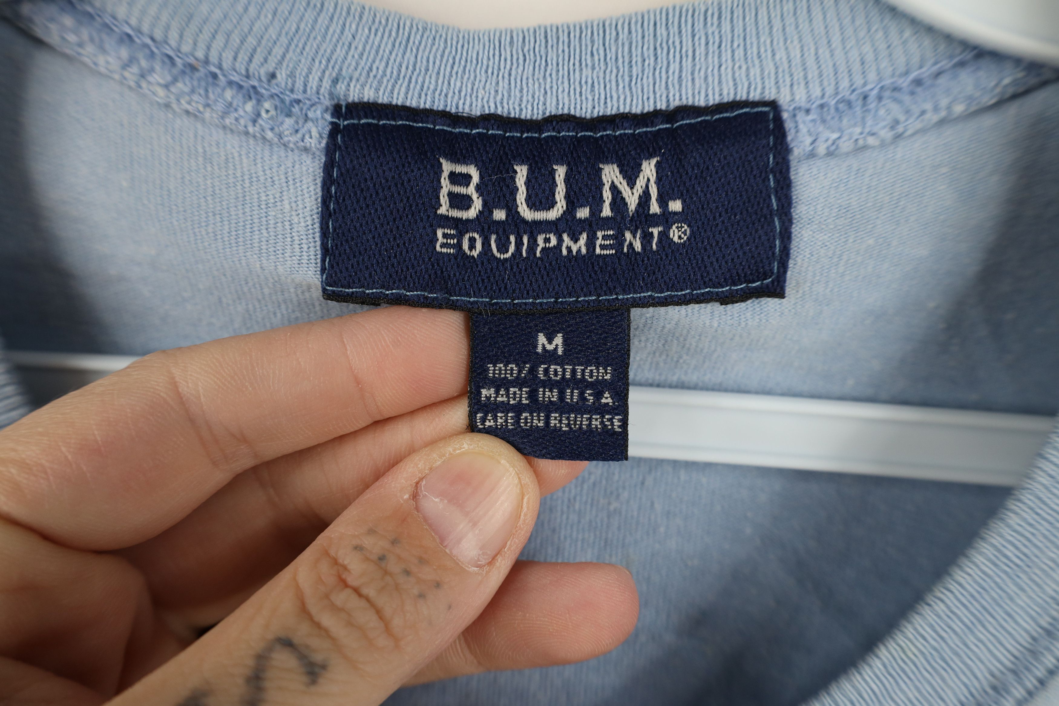 Vintage Vintage 90s Bum Equipment Spell Long Sleeve T-Shirt Blue USA Size US M / EU 48-50 / 2 - 6 Thumbnail