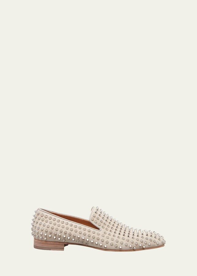Christian Louboutin o1s1wg110924 Dandelion Spikes Suede Loafer in Brown Size US 12 / EU 45 - 3 Thumbnail