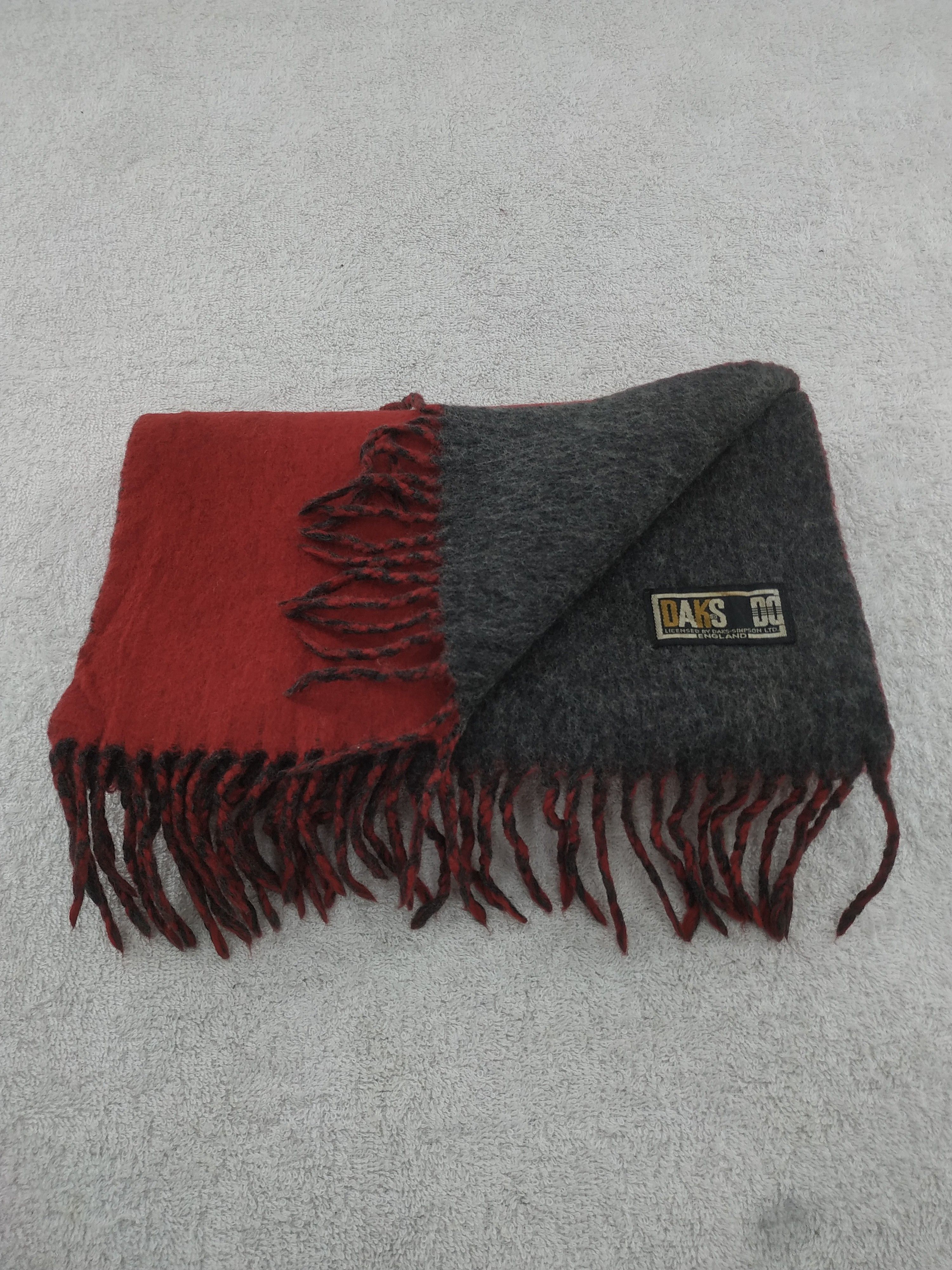DAKS Vintage Daks Wool Scarf/Muffler/Neckwear MF088 Size ONE SIZE - 3 Thumbnail