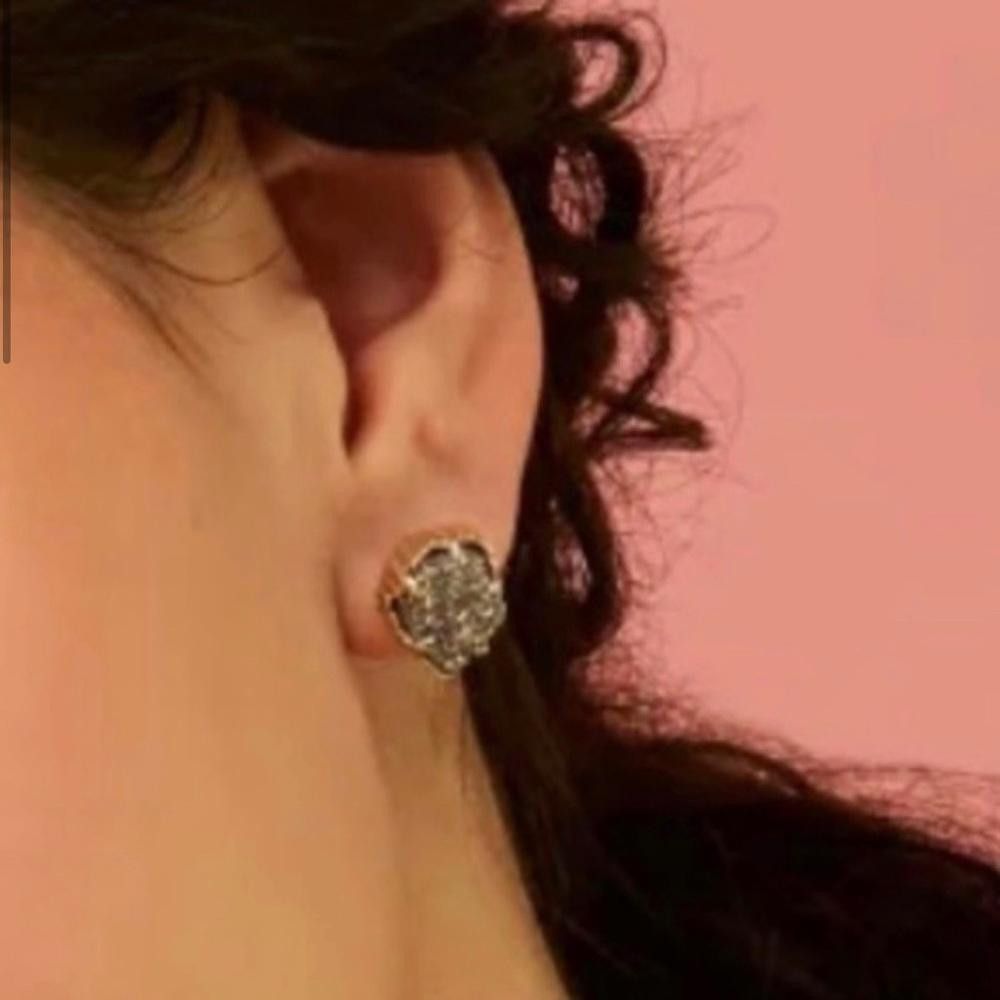 Kendra Scott Kendra Scott Tessa Platinum Drusy Silver Stud Earrings Size ONE SIZE - 2 Thumbnail