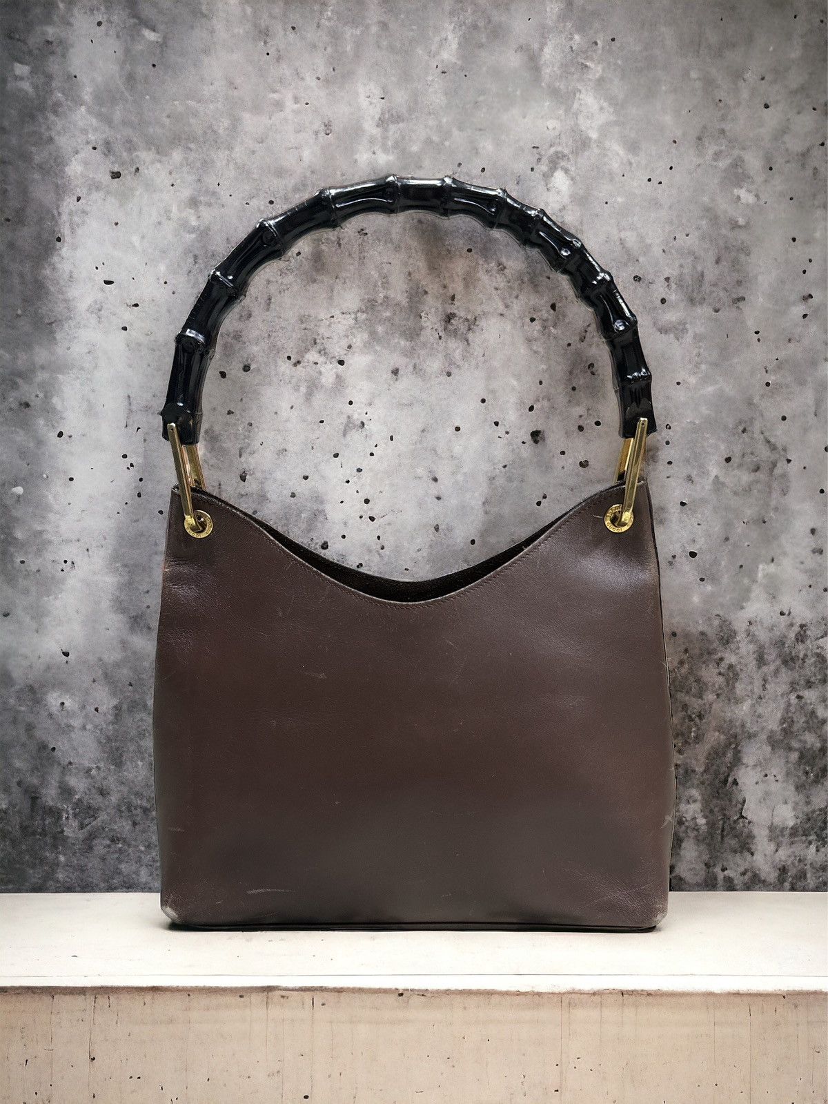 Gucci GUCCI BAMBOO HOBO LEATHER SHOULDER BAG Size ONE SIZE - 1 Thumbnail