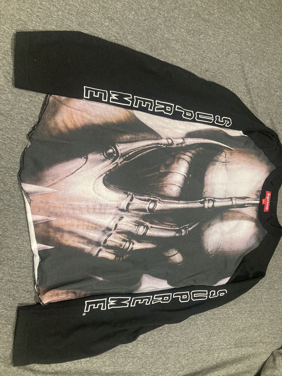 image of Supreme Hr Giger Raglan Longsleeve in Black, Men's (Size Small)