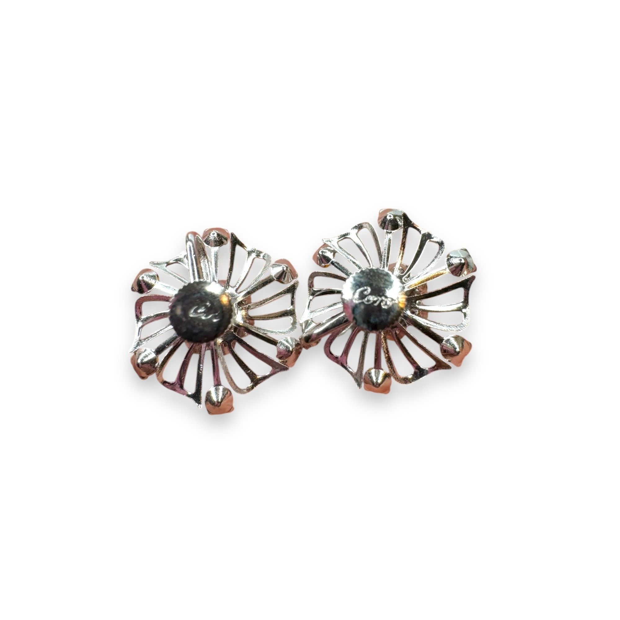 Vintage Vintage Blue Crystal Rhinestone & Faux Pearl Clip-On Earring Size ONE SIZE - 6 Thumbnail