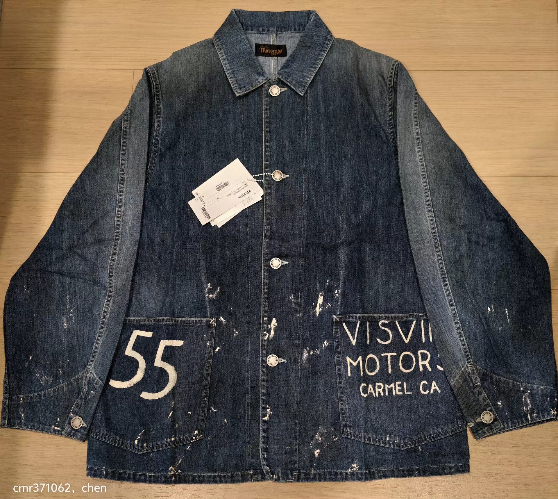 Visvim Blue Denim Jacket with Paint Splatter and Graphics Size S Size US S / EU 44-46 / 1 - 1 Thumbnail