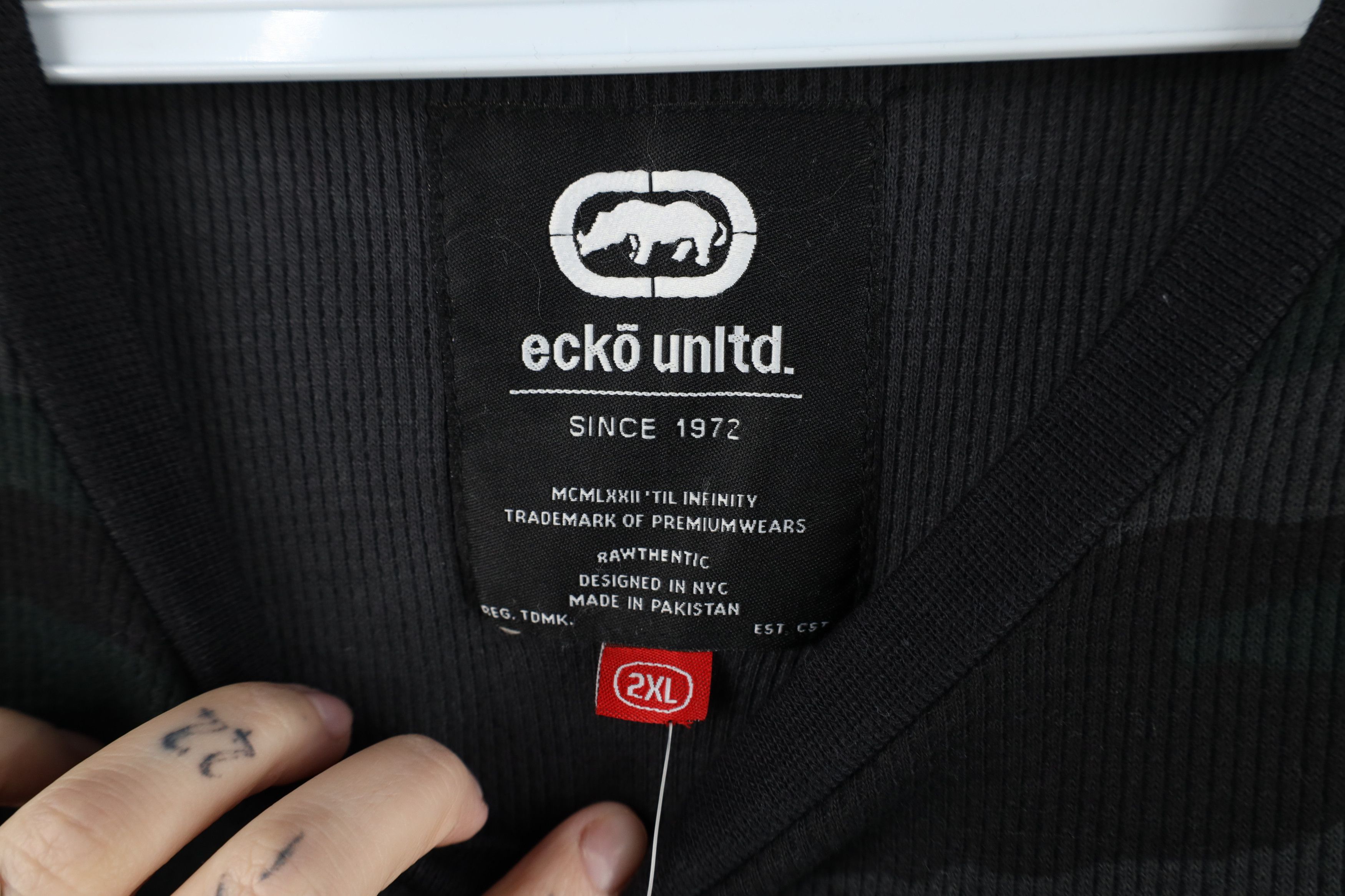 Ecko Unltd. Deadstock Vintage Y2K Ecko Thermal Waffle Knit T-Shirt Size US XXL / EU 58 / 5 - 6 Thumbnail