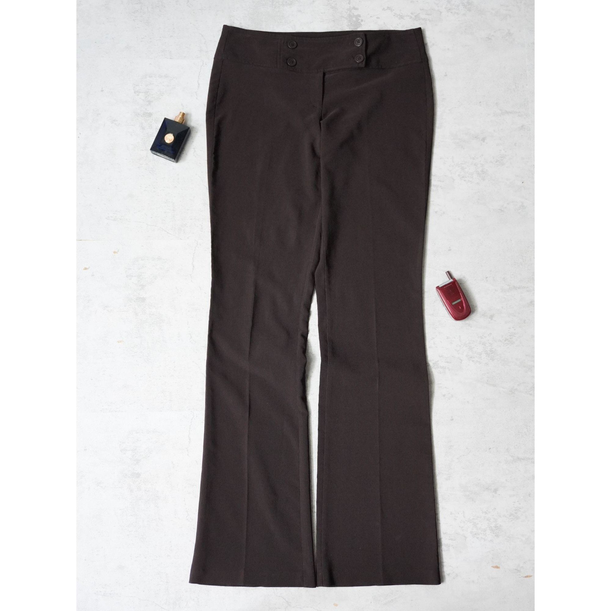 Other Vintage 90s Neva Brown Straight Pants Size 36" / US 14 / IT 50 - 3 Thumbnail