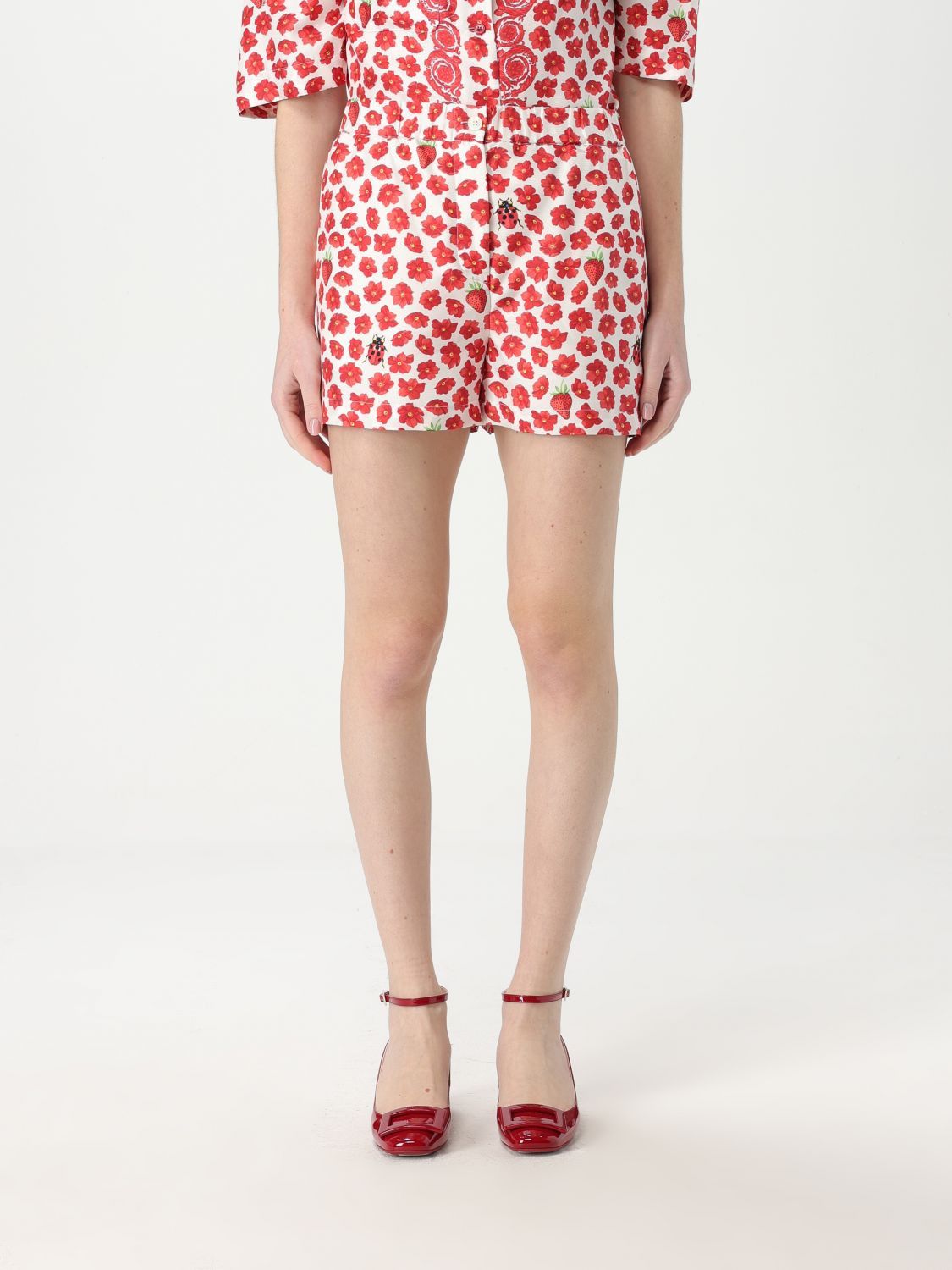 Versace Versace Short Woman Red Size 30" / US 8 / IT 44 - 1 Thumbnail