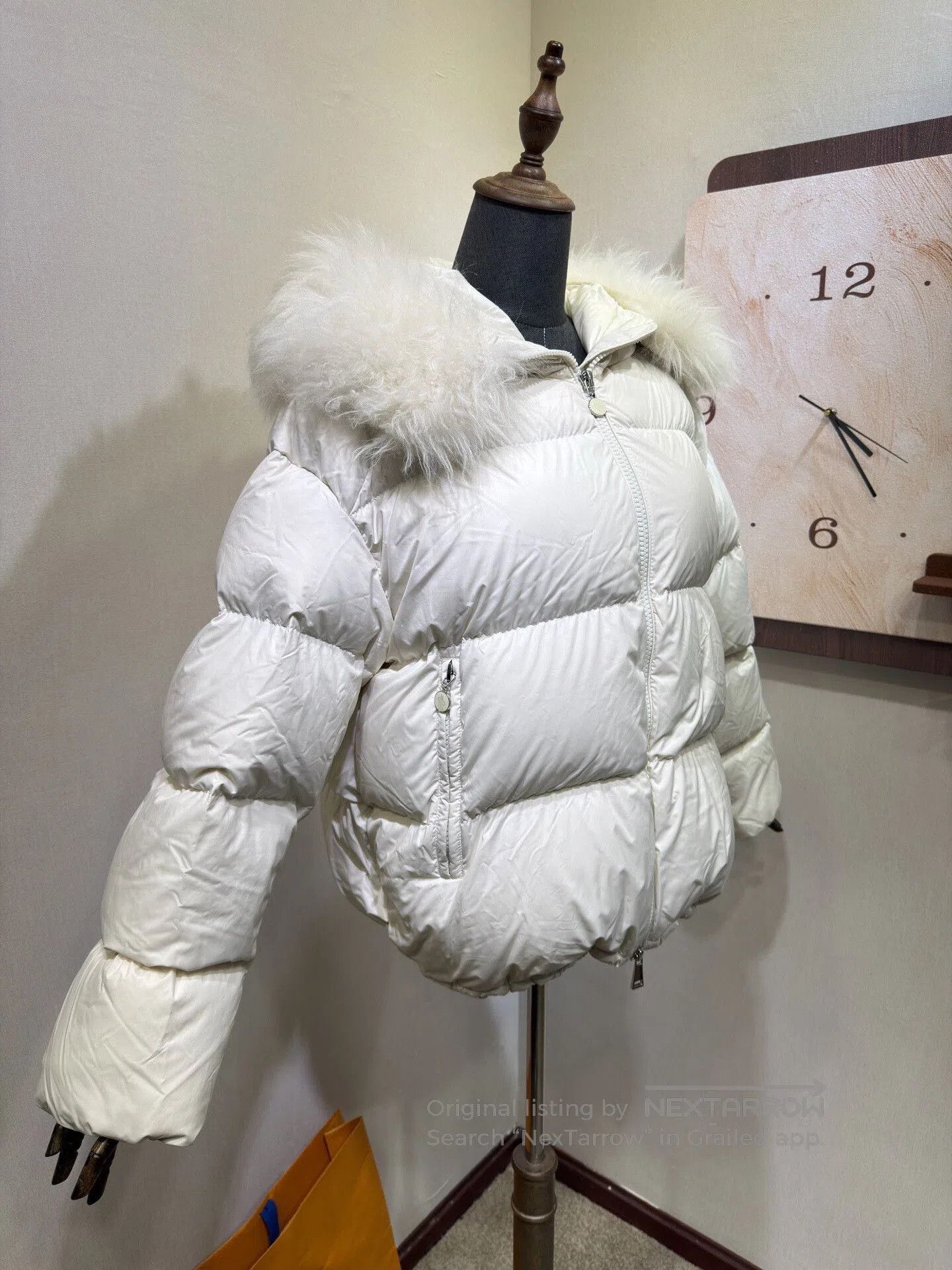 Moncler Moncler White Hooded Down Jacket. Size XXL / US 16-18 / IT 52-54 - 2 Thumbnail