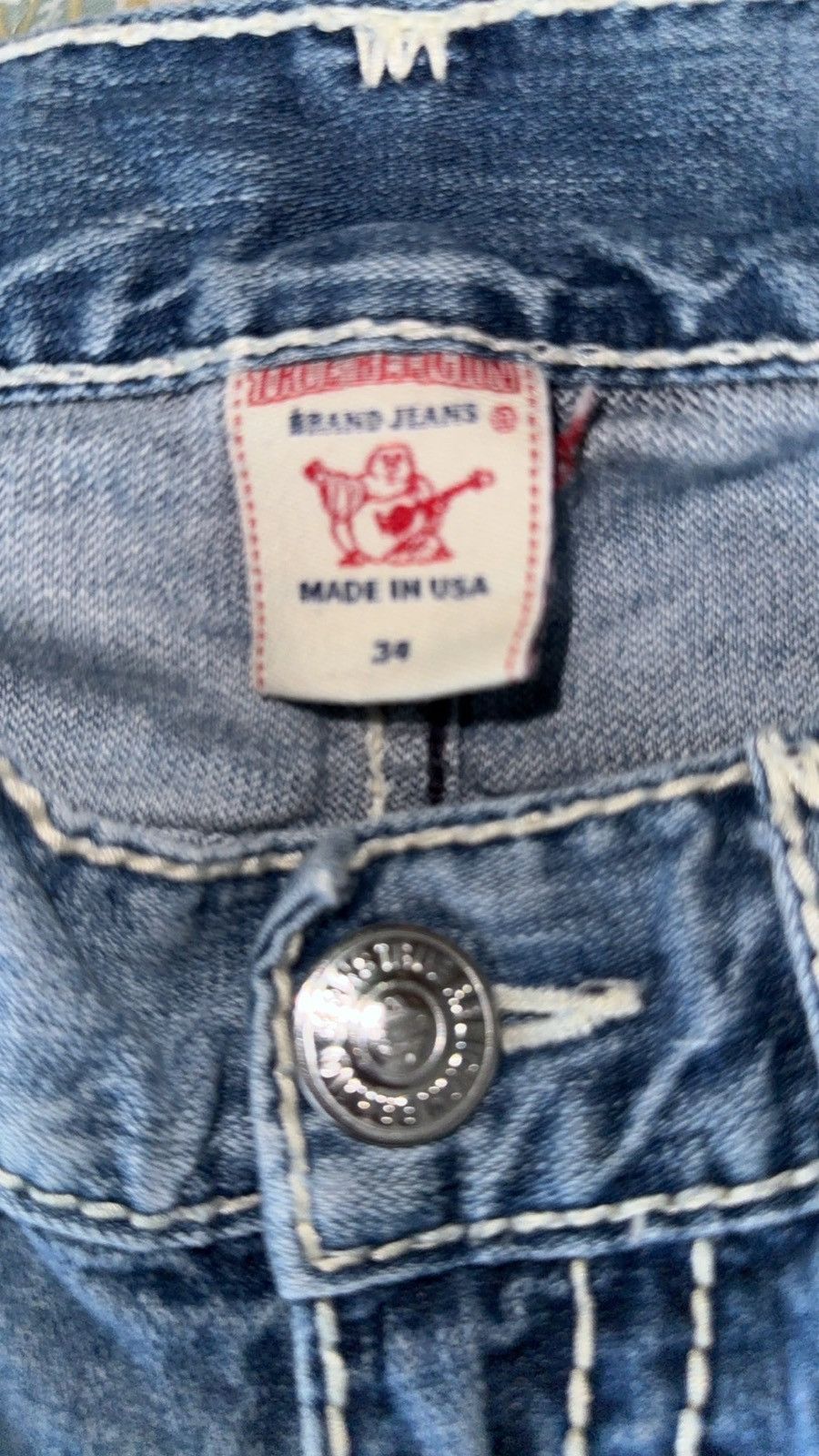 True Religion Ricky Giant Big T Size US 34 / EU 50 - 4 Thumbnail
