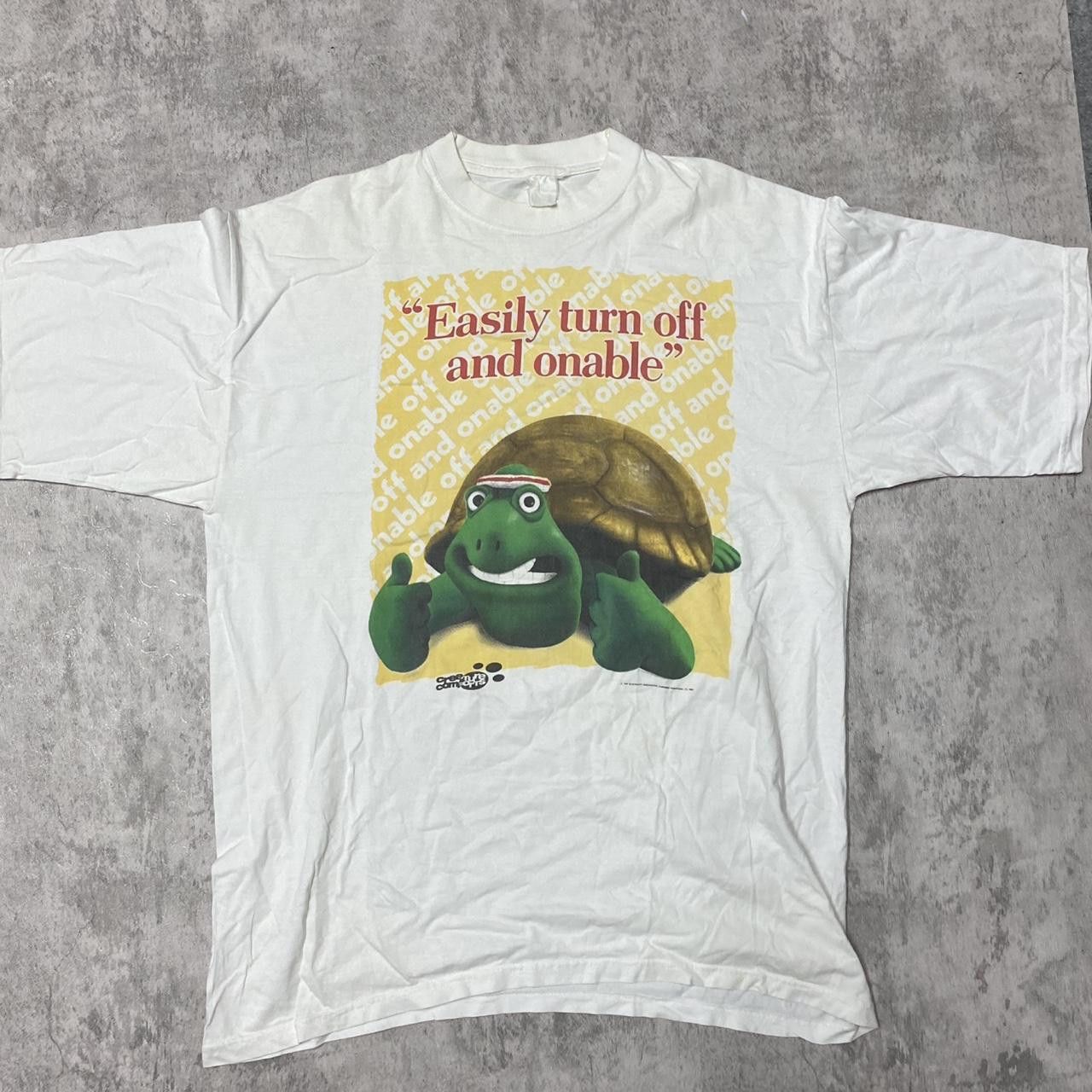 Other White vintage 90s Turtle T-shirt Size US L / EU 52-54 / 3 - 1 Thumbnail