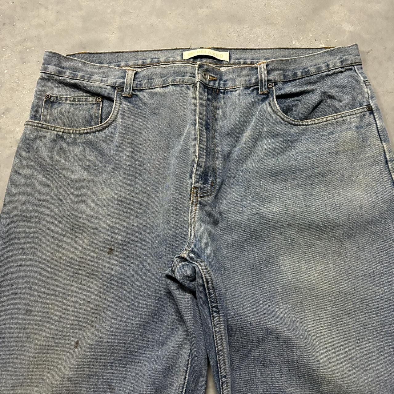 Japanese Brand × Vintage Crazy Vintage Y2K/2000s Baggy Medium Wash Skater Denim Jeans! Size US 42 / EU 58 - 5 Thumbnail