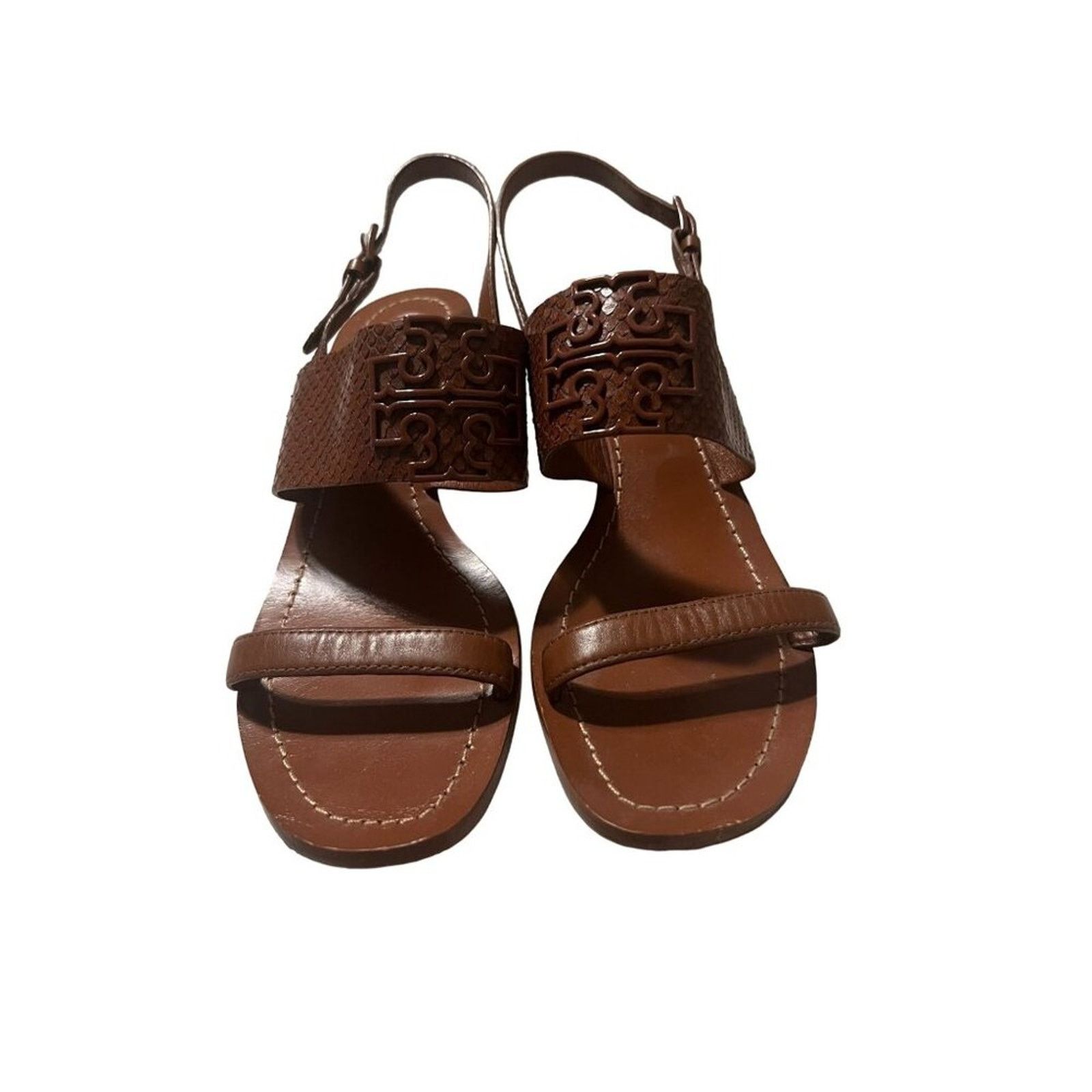 Tory Burch Tory Burch Heeled Open Toe Sandals 9.5 M Leather Size US 9.5 / IT 39.5 - 3 Thumbnail