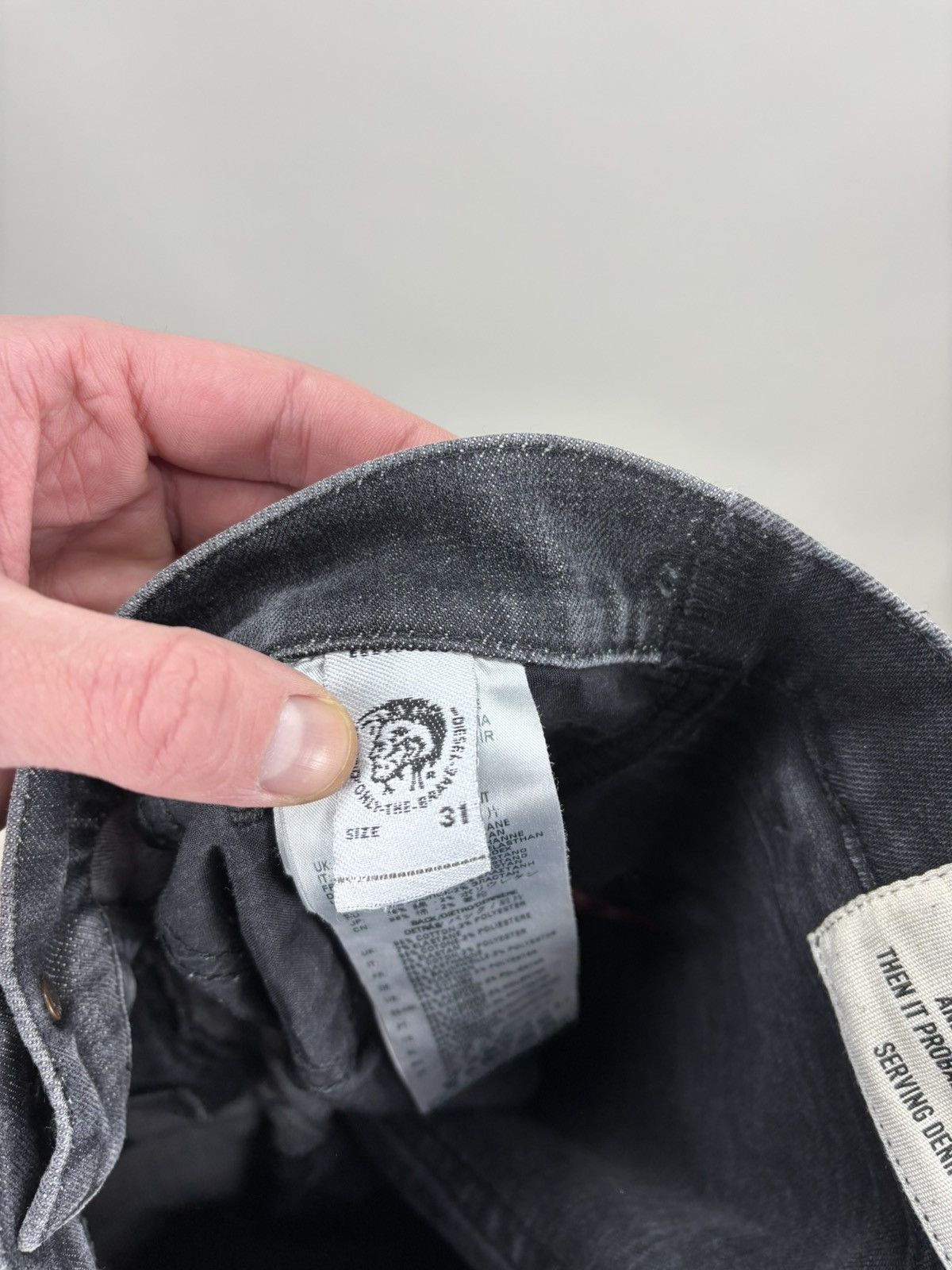 Diesel Mens jeans Diesel Size 31 Color Gray/Black Size US 31 - 9 Thumbnail