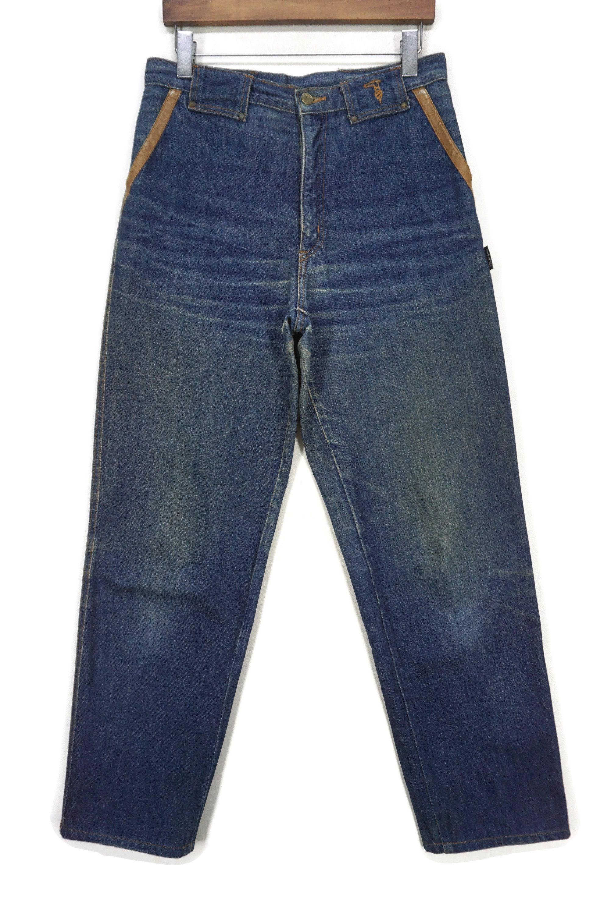 Trussardi Vintage Jeans Size W32xL30 High-Waisted Embroidered Logo Size US 32 / EU 48 - 1 Thumbnail