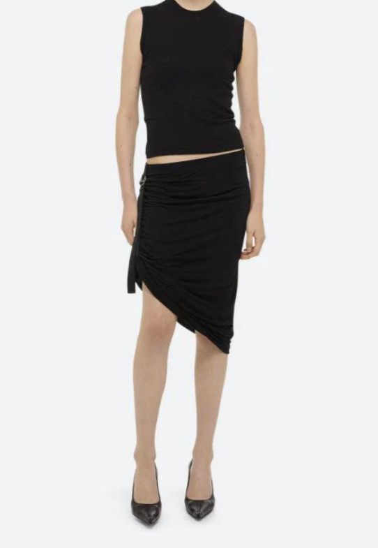 Helmut Lang Helmut Lang Wind Midi Skirt Black ( XS ) Size 26" / US 2 / IT 38 - 1 Thumbnail