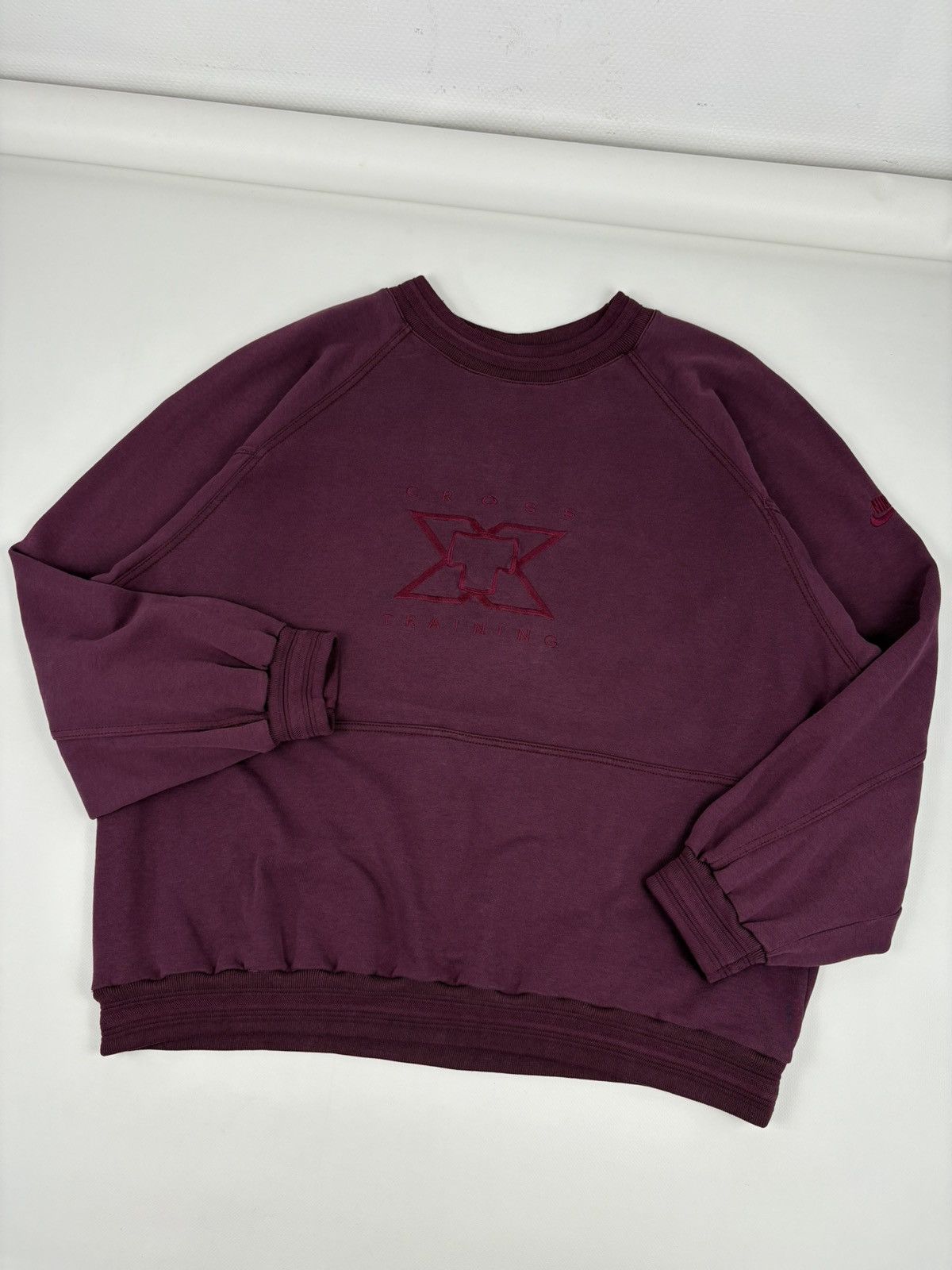 Nike Rare 80’s Cross Training Swoosh Embroidered Logo Crew Neck Jumper Pullover Sweatshirt Size US L / EU 52-54 / 3 - 7 Thumbnail