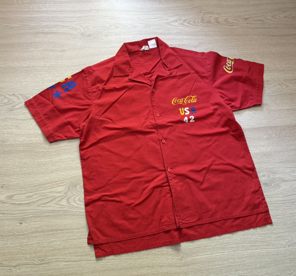 Vintage Vintage 80-90’s Coca-Cola Racing Team 42 y2k Shirt Size US M / EU 48-50 / 2 - 1 Thumbnail