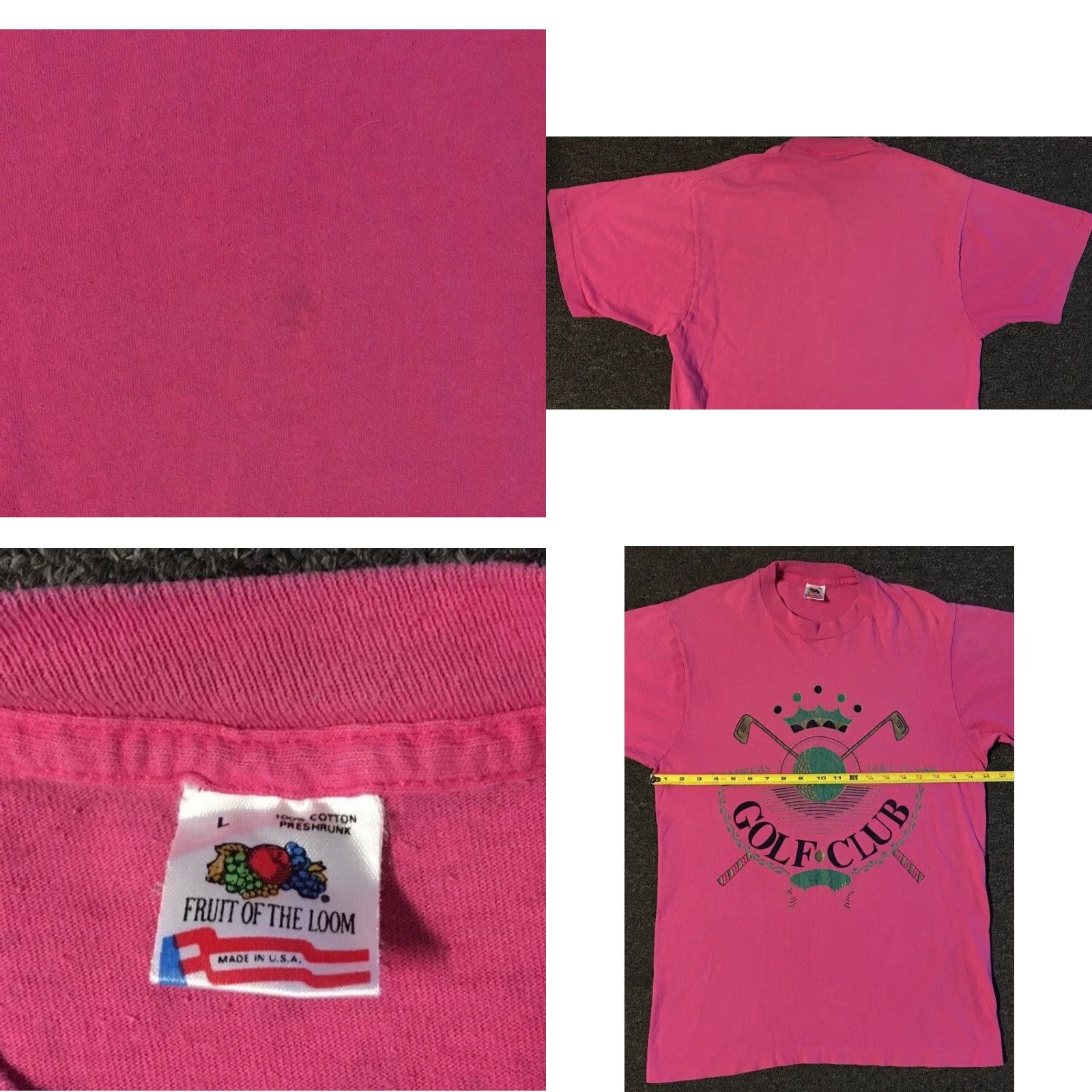 Vintage VINTAGE St Andrews Golf Club Shirt Adult L Pink 80s 90s Grunge Surf Skate USA California Beach Golf Course USA Shirt Mens Size US L / EU 52-54 / 3 - 8 Thumbnail