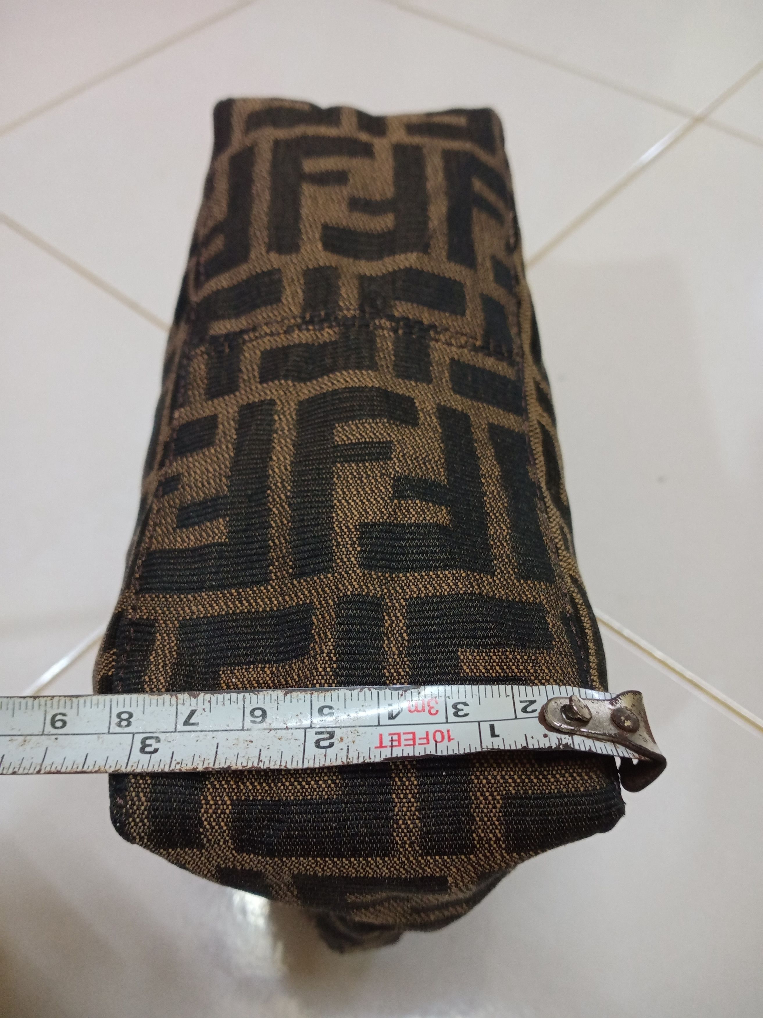 Fendi Vintage FENDI Zucca Canvas Mini Hand Bag Brown Black Size ONE SIZE - 11 Thumbnail