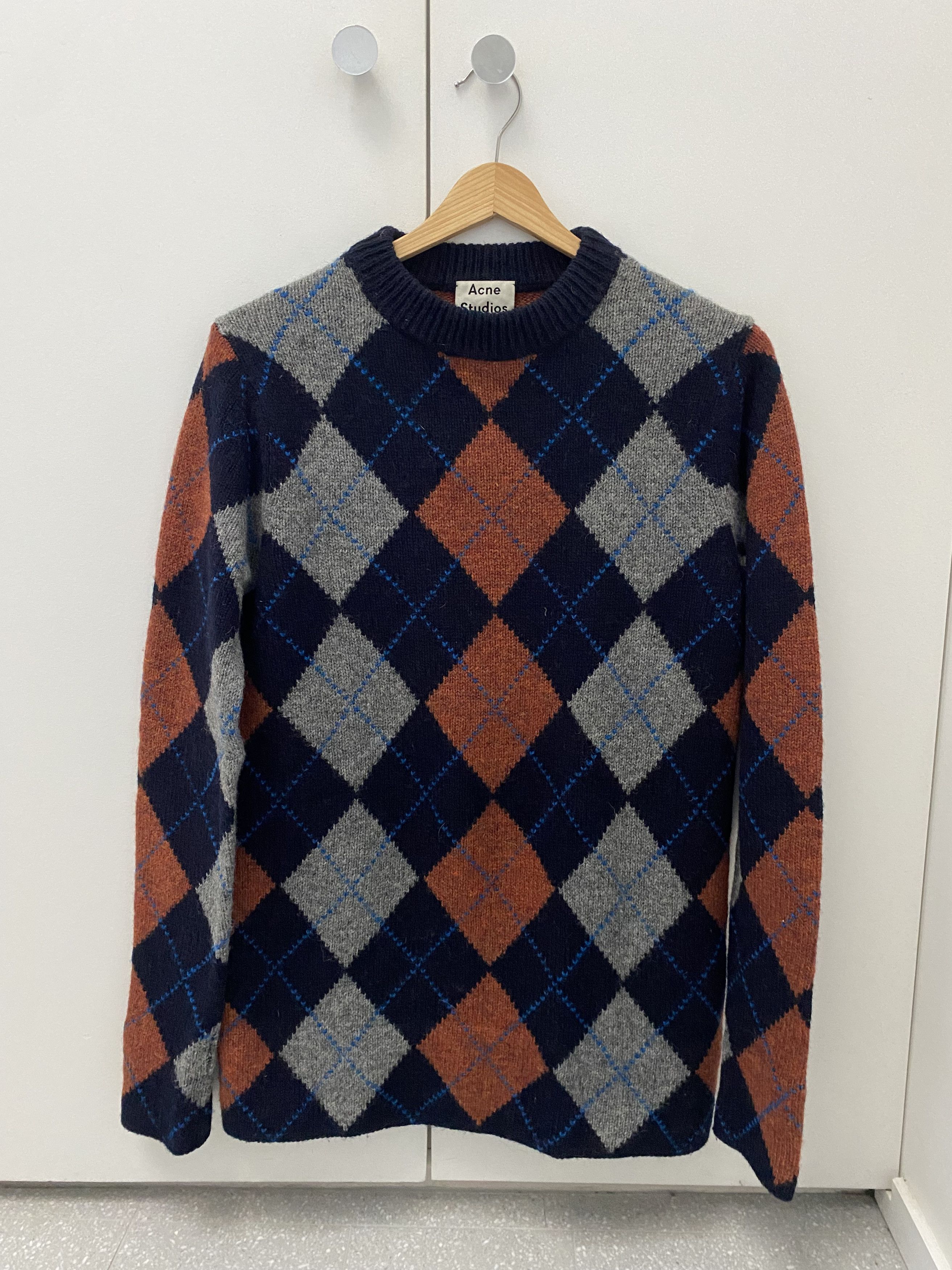 ACNE - ACNE STUDIOS Argyle Wool Sweater ニット ACNE STUDIOS Argyle Wool Sweater ニット