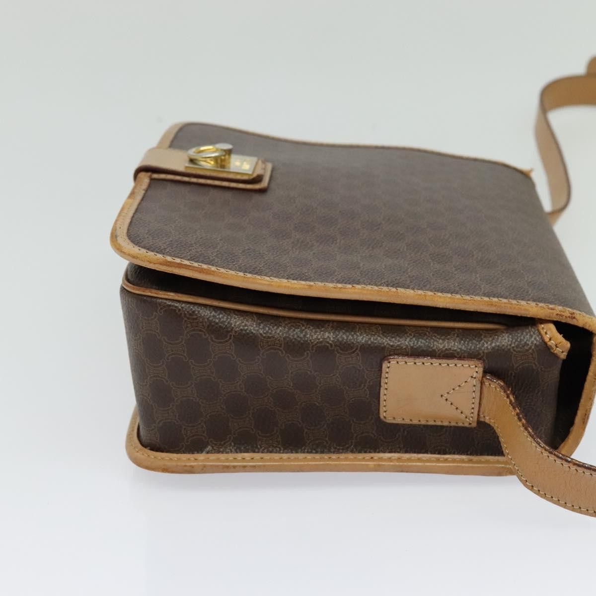 Celine CELINE Macadam Canvas Shoulder Bag Pvc Leather Brown Gold Size ONE SIZE - 5 Thumbnail