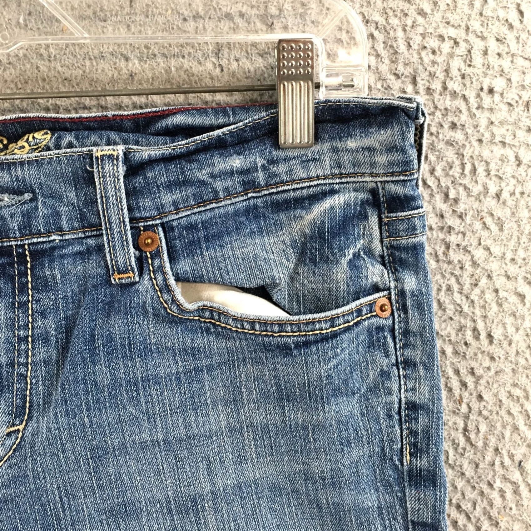 American Eagle Outfitters American Eagle Jeans Womens 12 Bootcut Regular Medium Wash Zip Fly Denim Blue Ladies Jeans Size 34" / US 12 / IT 48 - 4 Thumbnail