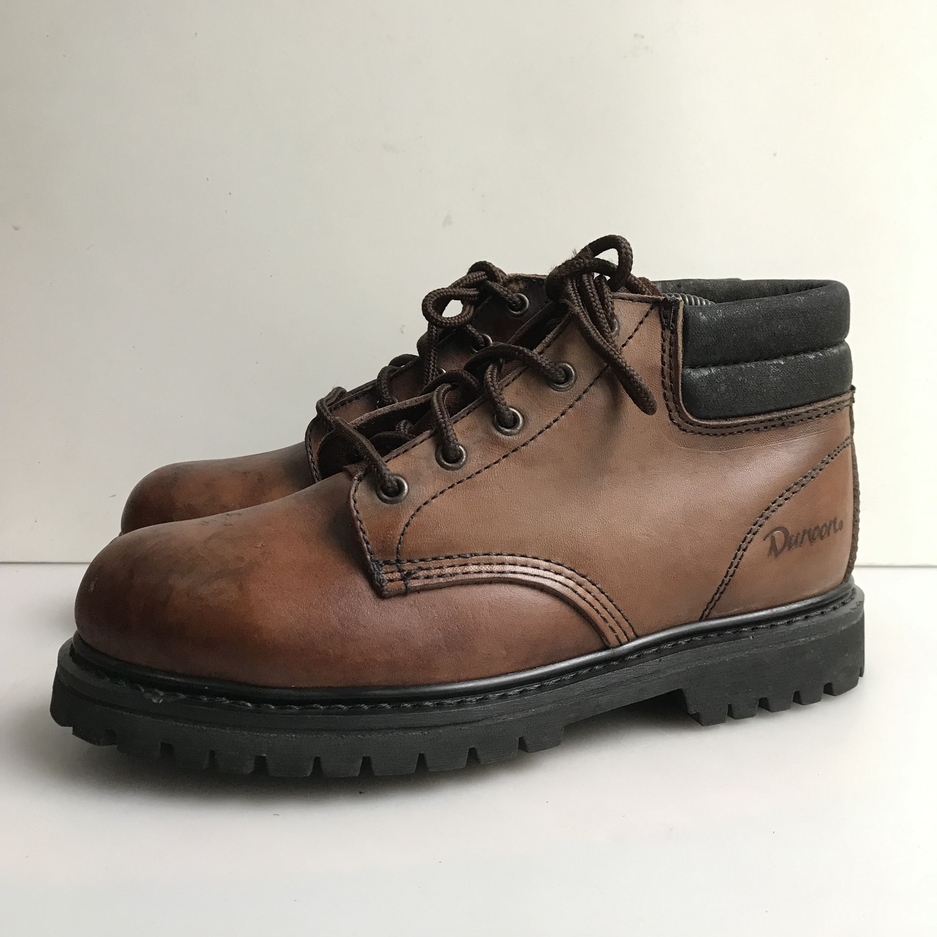 Red Wing Redwing Dunoon Us saxon Boots leather brown steel toe boots Size US 8 / EU 41 - 4 Thumbnail