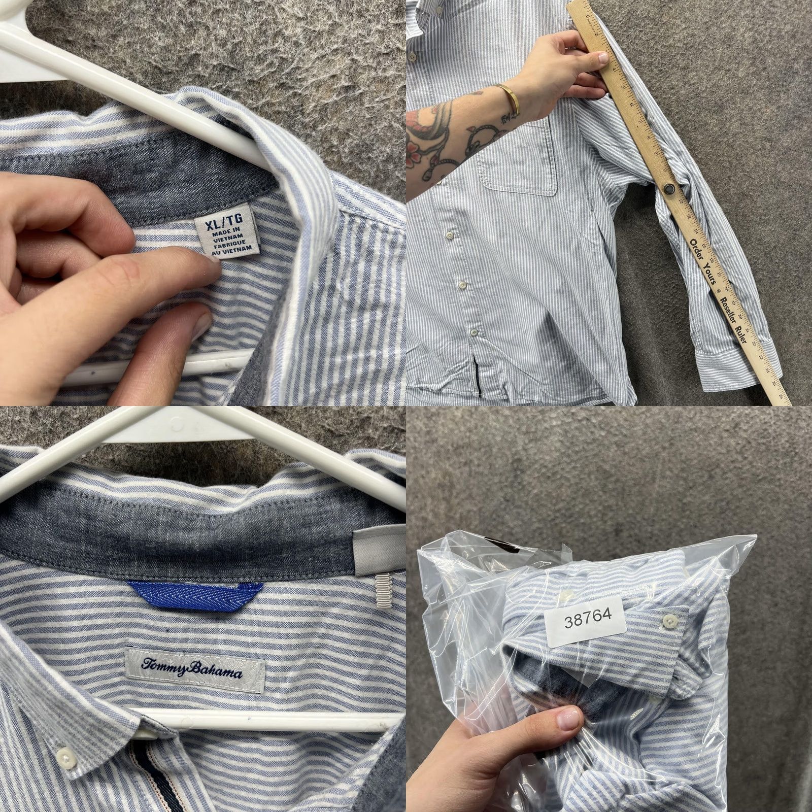 Tommy Bahama VINTAGE Tommy Bahama Shirt Mens XL Blue White Striped Button Down Long Sleeve Casual Size US XL / EU 56 / 4 - 8 Thumbnail