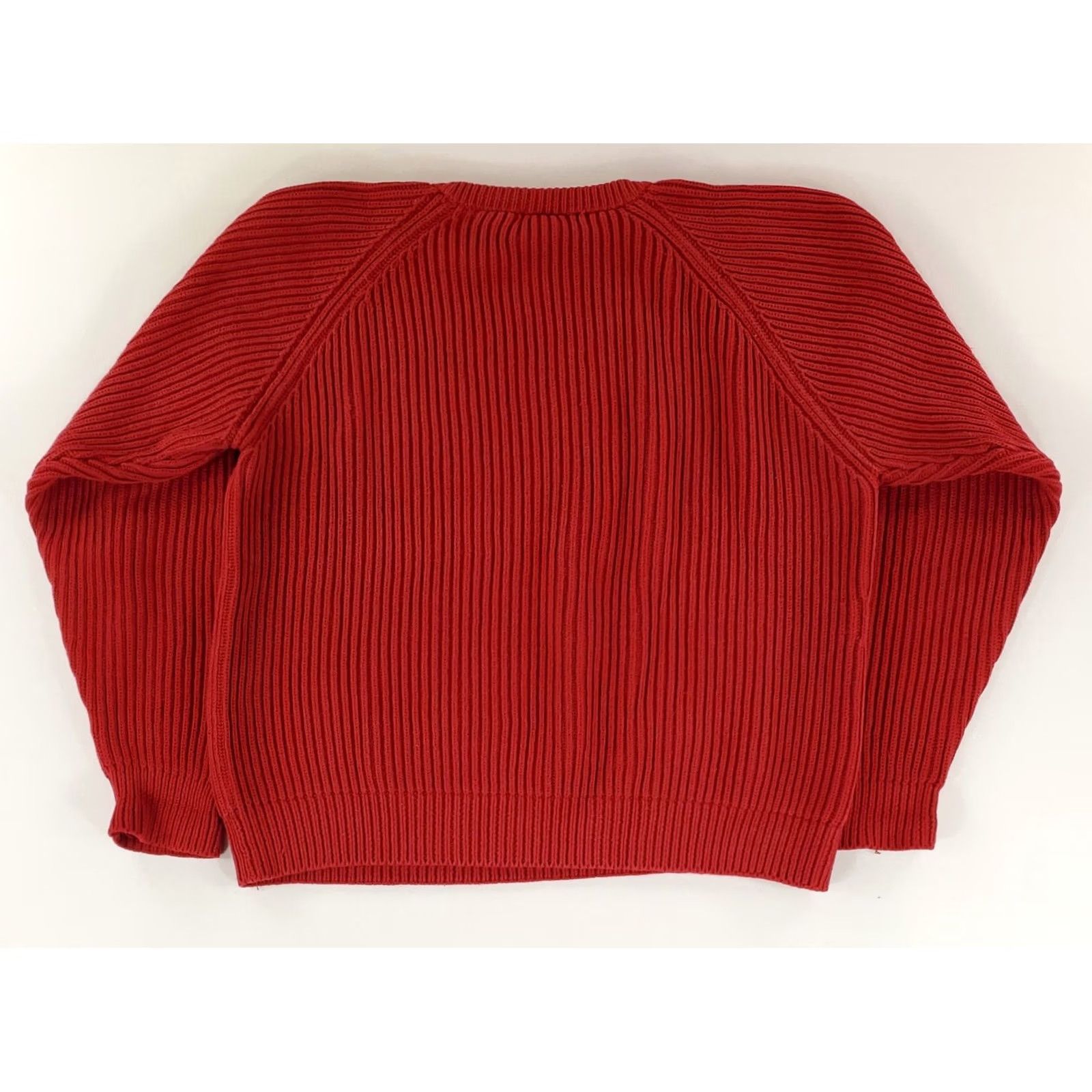 Banana Republic VINTAGE Banana Republic Sweater Crew Neck Ribbed Chunk Red Mens XL 90s Size US XL / EU 56 / 4 - 3 Thumbnail