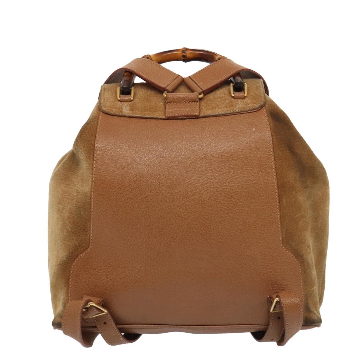 Gucci GUCCI Bamboo Shoulder Bag Suede Brown Gold 003 2058 003 2058 Size ONE SIZE - 3 Thumbnail
