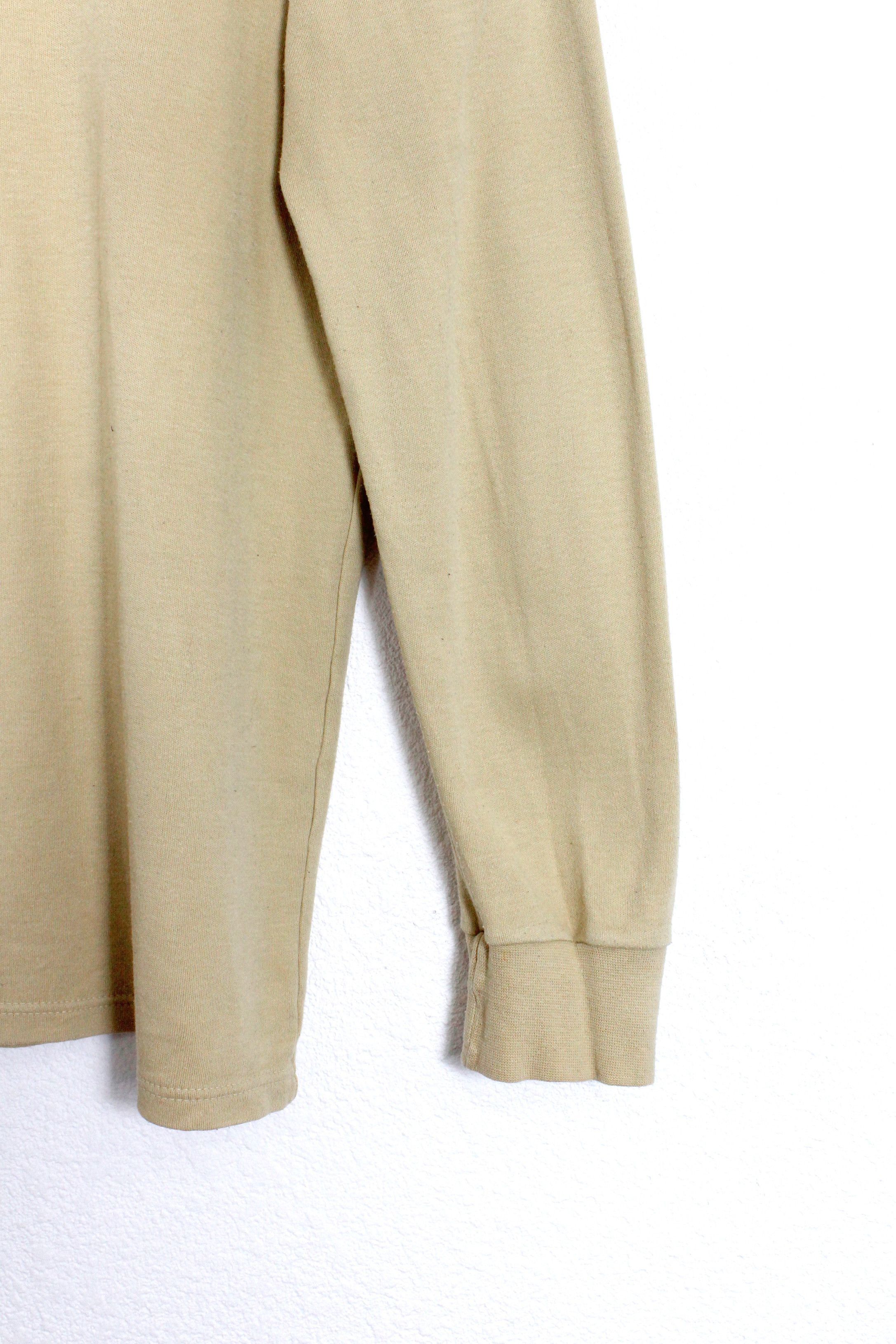 Sunspel × Vintage Vintage Sunspel Cotton Beige Turtleneck Sweater Size US L / EU 52-54 / 3 - 5 Thumbnail