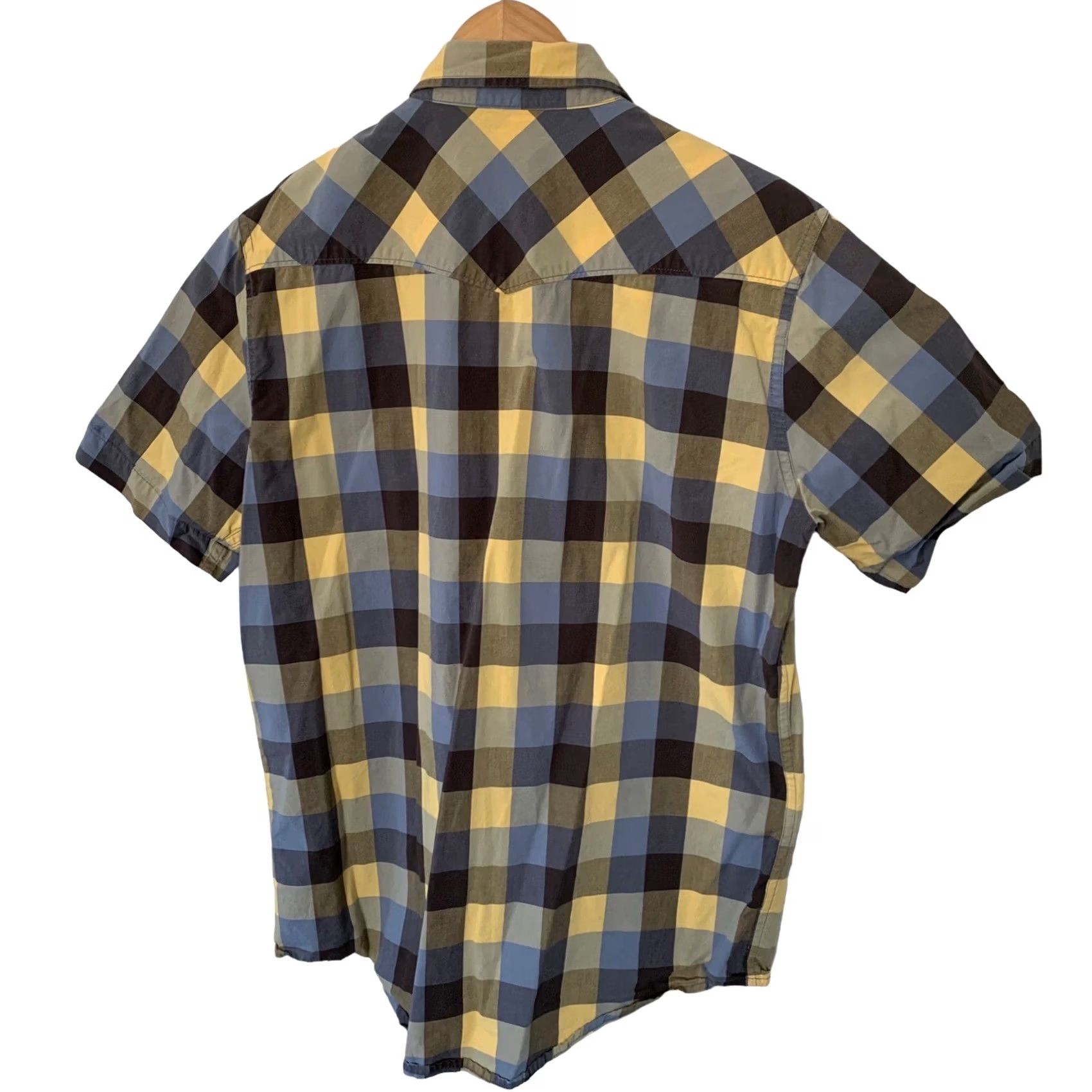 Gap Gap Pearl Snap Shirt Mens S Short Sleeve Plaid Western Buffalo Check Button-Up Cotton Size US S / EU 44-46 / 1 - 4 Thumbnail