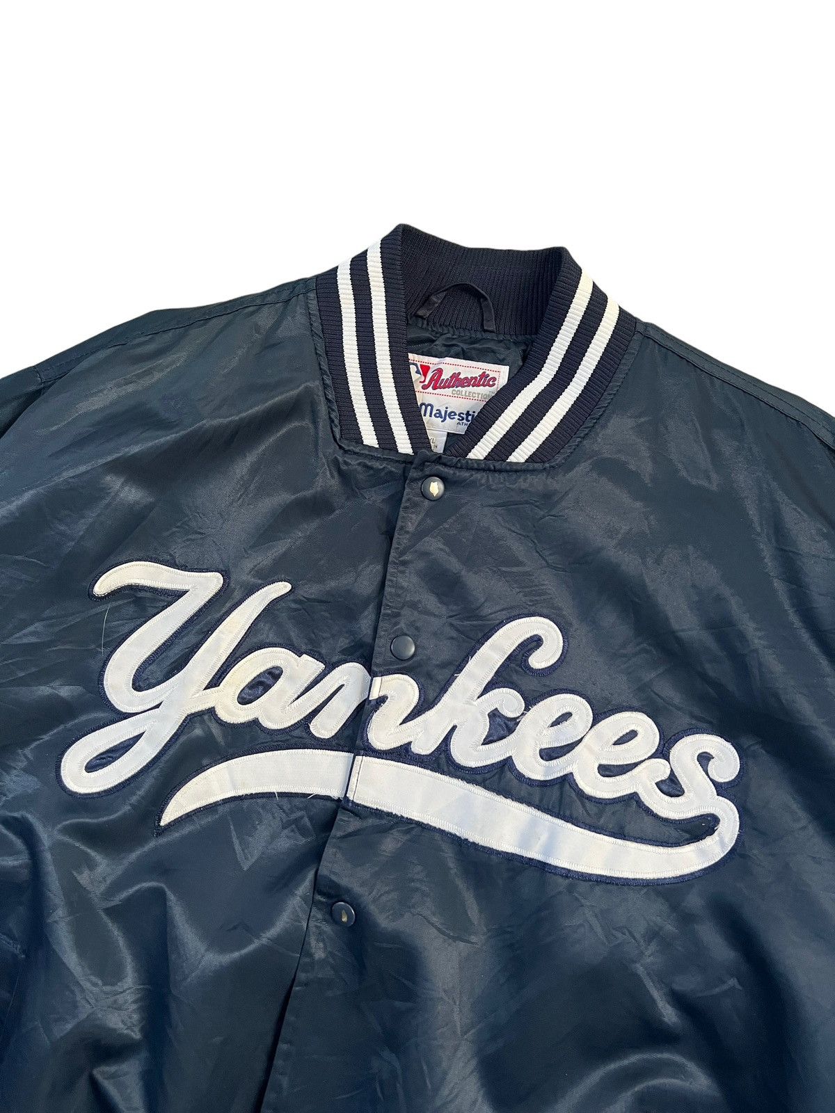 Majestic × New York Yankees × Vintage Vintage Majestic New York Yankees Bomber Jacket Size US XXL / EU 58 / 5 - 4 Thumbnail