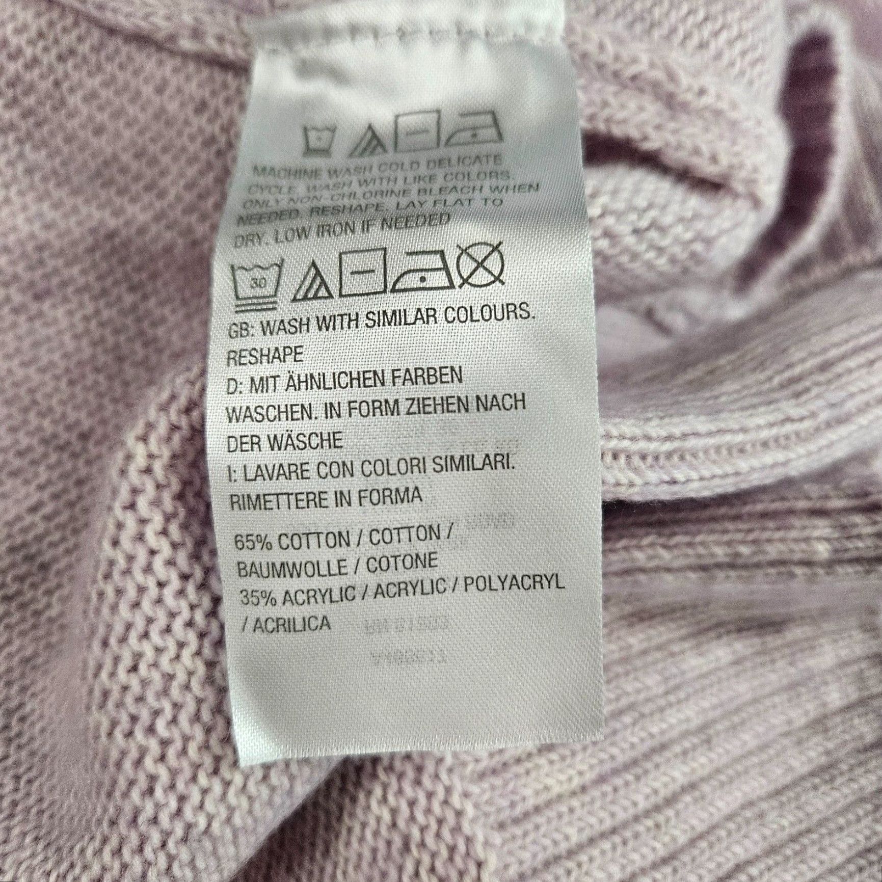 Denim & Co. VINTAGE Denim & Co Womens Front Seam Pullover Sweater Sz 2X Purple Cotton Blend Size XXL / US 16-18 / IT 52-54 - 5 Thumbnail