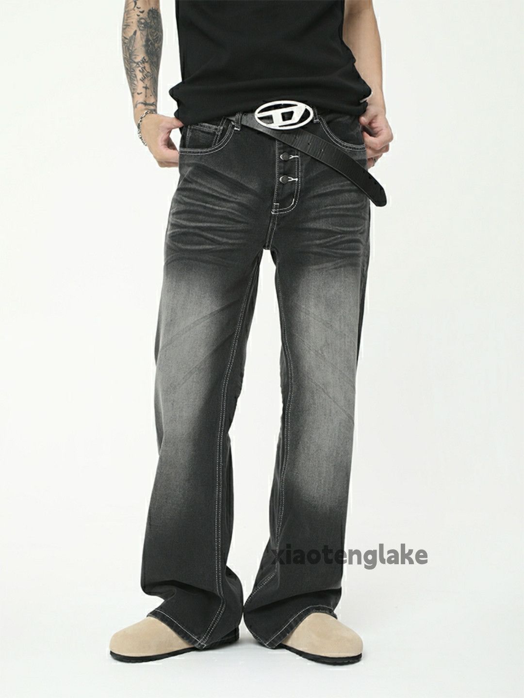 Jean × Vintage washed faded cleanfit yuppie bootcut grunge jeans Size US 28 / EU 44 - 4 Thumbnail