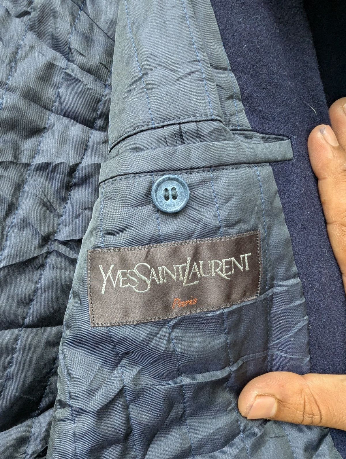 Yves Saint Laurent Yves Saint Laurent Wool Coat Multipocket Jacket Size US L / EU 52-54 / 3 - 4 Thumbnail