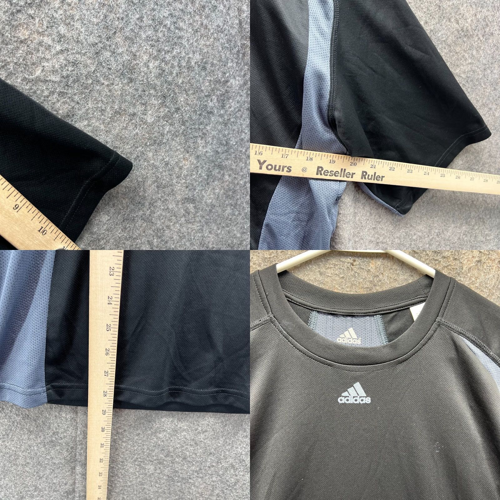 Adidas Adidas Shirt Men Medium Black Blue Crewneck Gym Polyester Trefoil Jersey Vtg Size US M / EU 48-50 / 2 - 8 Thumbnail