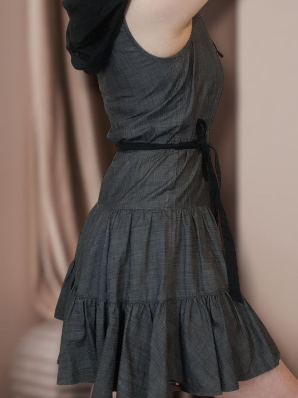 Hysteric Glamour Cop. Copine Vintage Diesel Mesh Ruffle Patchwork Hood Dress Size S / US 4 / IT 40 - 7 Thumbnail