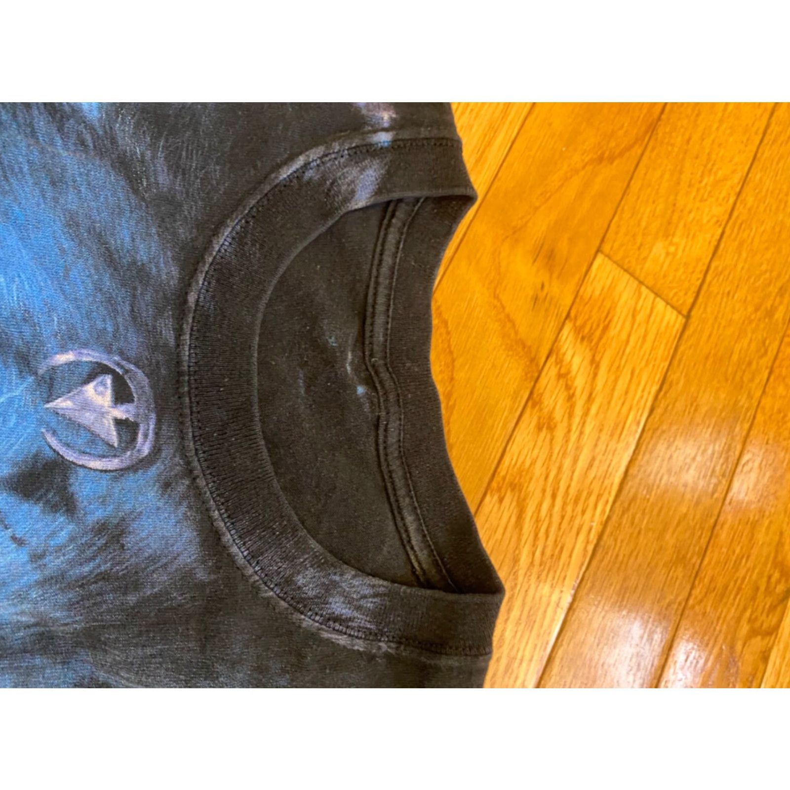 Liquid Blue VTG Liquid Blue Wolf Tribal Galaxy Short Sleeve T Shirt Men L Black Crew Neck All Over Print 2001 Y2K Vintage Shirt Size US L / EU 52-54 / 3 - 4 Thumbnail