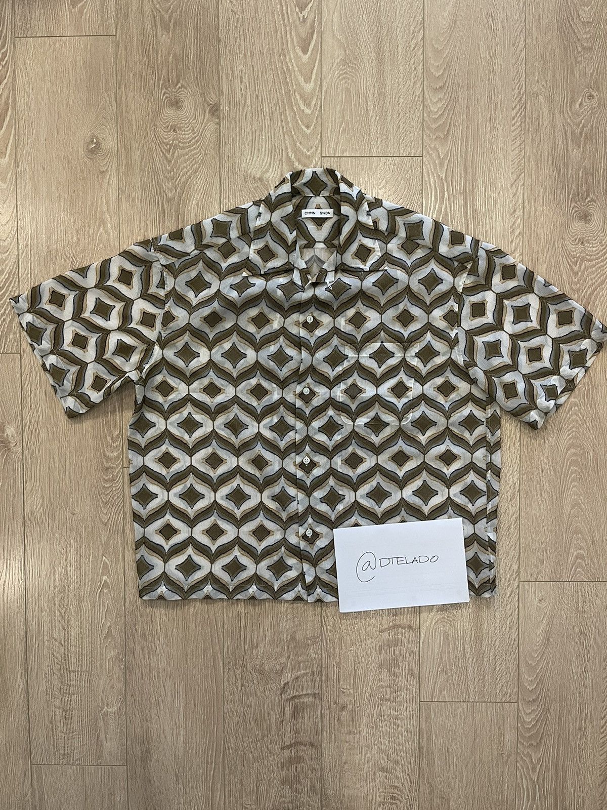 CMMN SWDN camp collar shirt