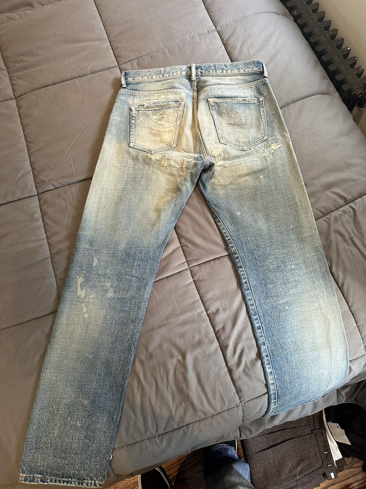 John Elliott Japanese Distressed + Repaired Boro Jeans Size US 31 - 4 Thumbnail