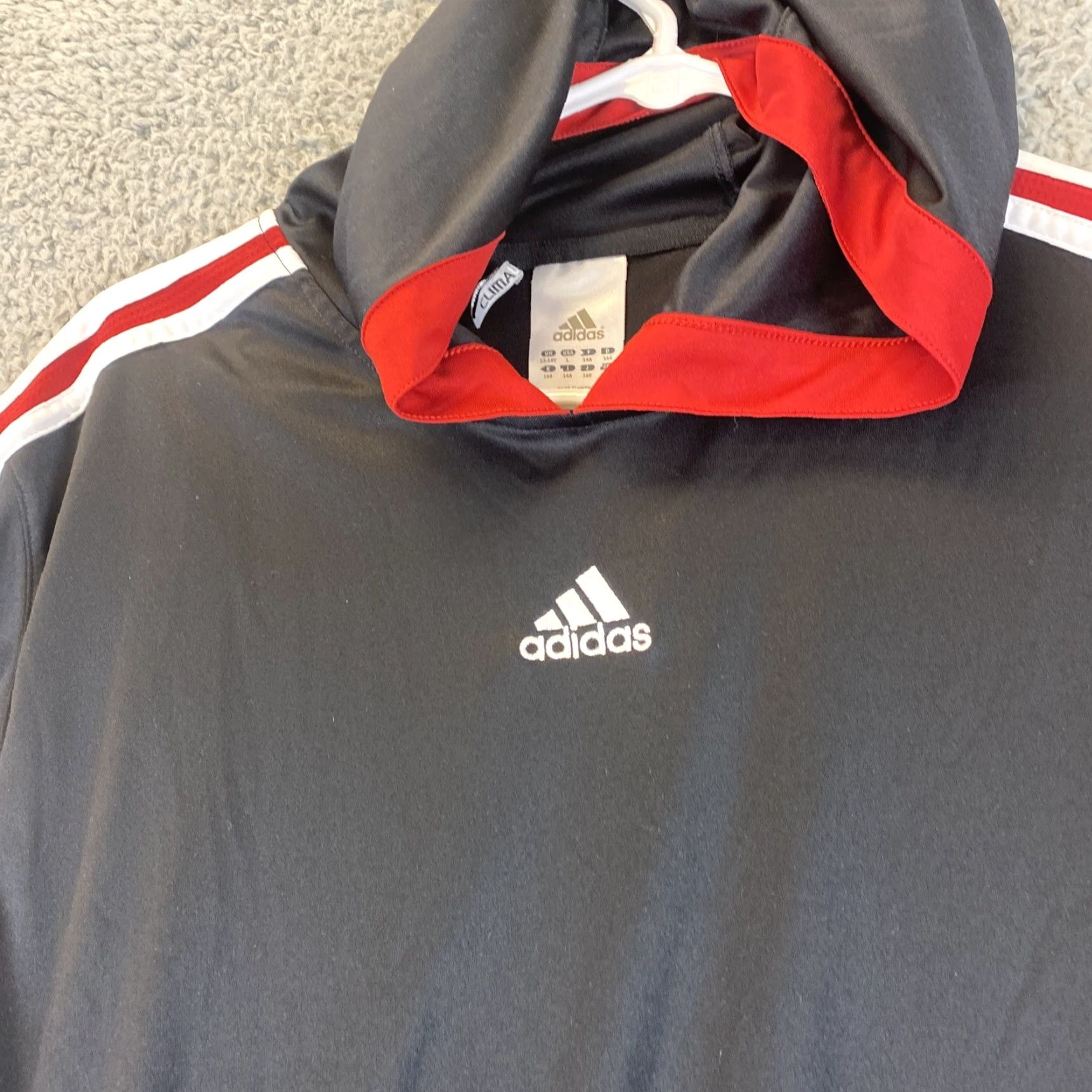 Adidas adidas Men Jacket ClimaLite Black 3 Stripe Sleeve Zip Front Pockets XL / 69-7 Size US XL / EU 56 / 4 - 2 Thumbnail