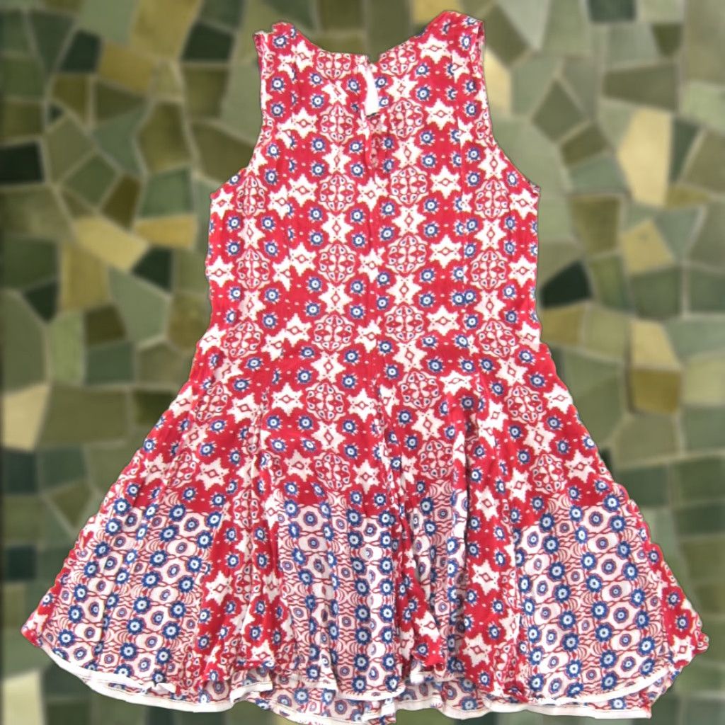 Pinko DEVI 100% Rayon Pink White Blue Floral Sleeveless Shift Tunic Tank Dress S Size S / US 4 / IT 40 - 1 Thumbnail